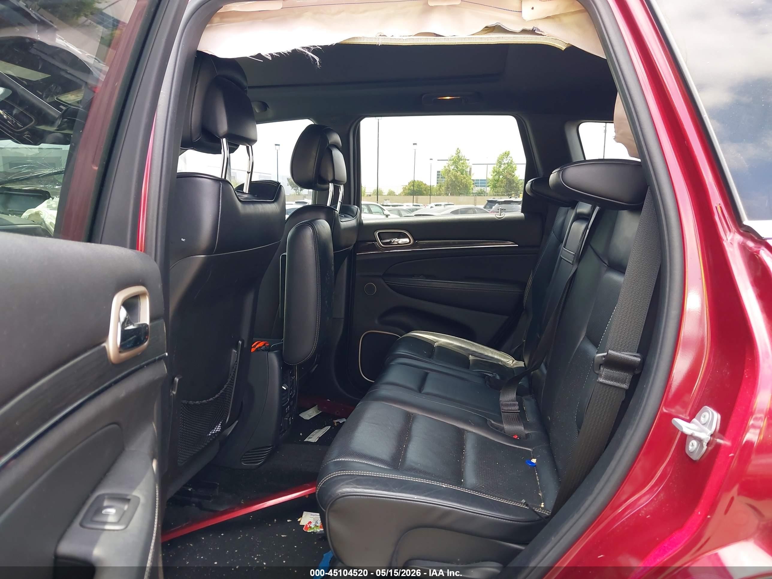 2015 Jeep Grand Cherokee Overland Red vin: 1C4RJECG2FC113403