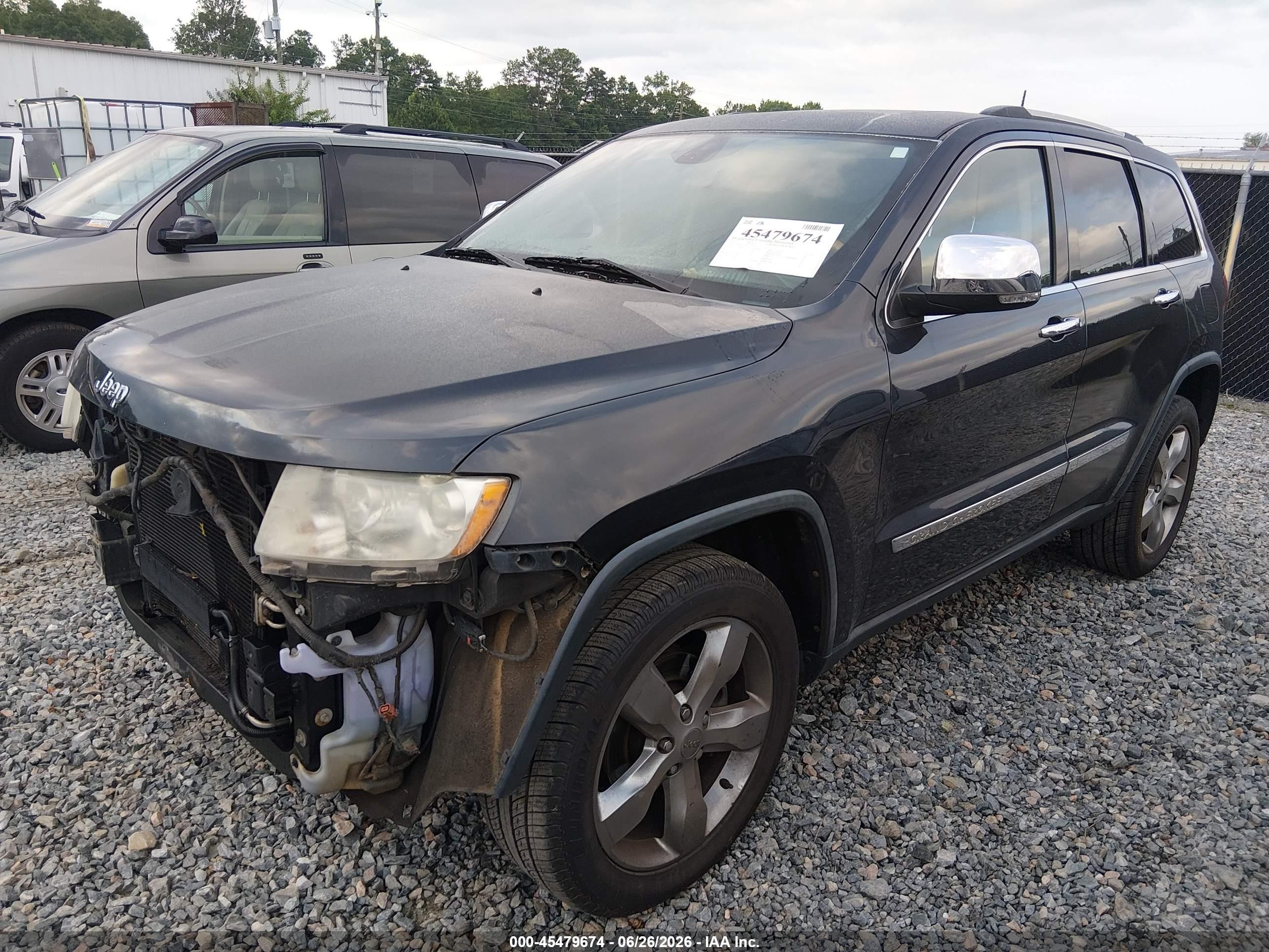 2012 Jeep Grand Cherokee Overland Black vin: 1C4RJECG3CC327814