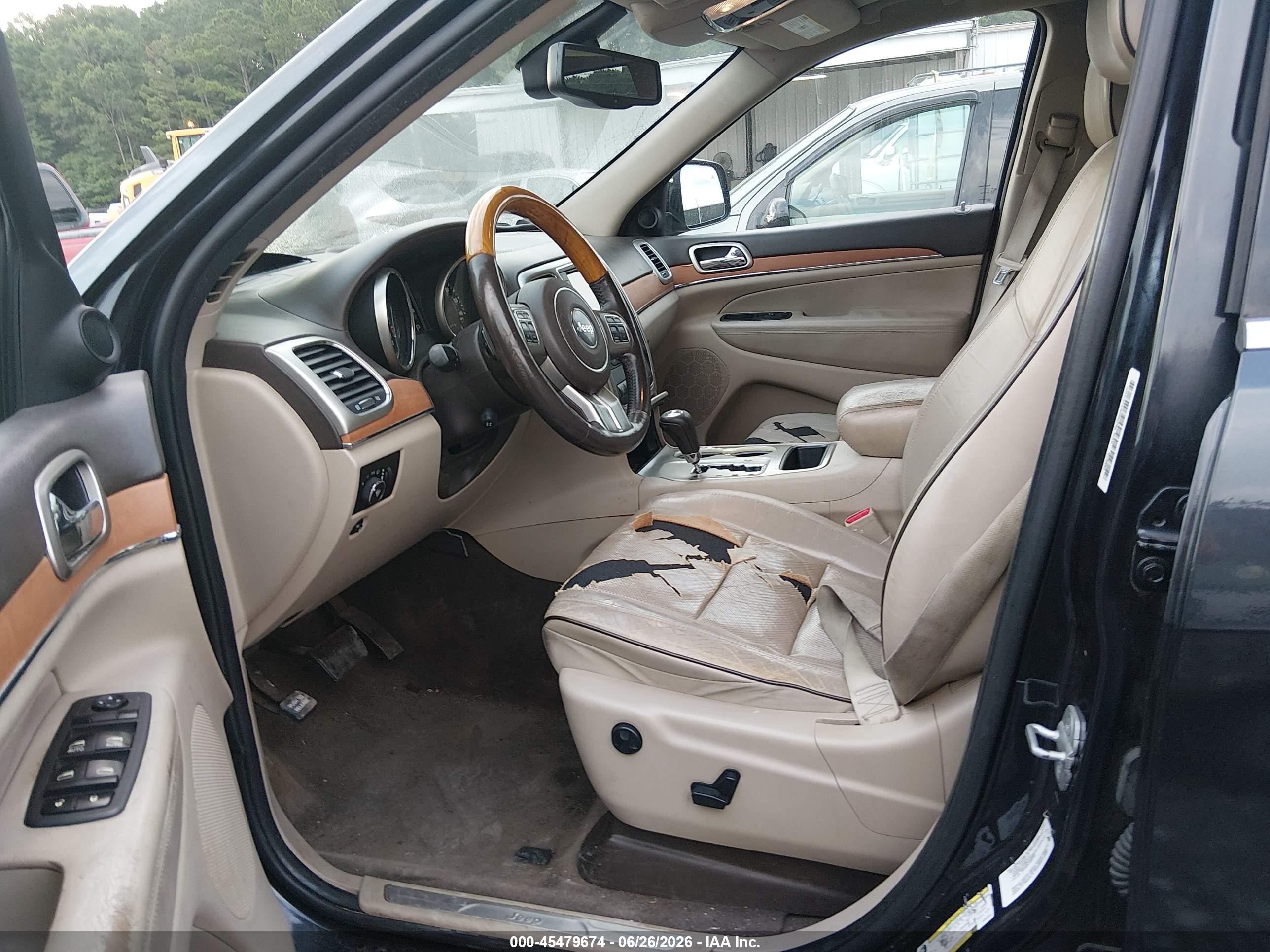 2012 Jeep Grand Cherokee Overland Black vin: 1C4RJECG3CC327814