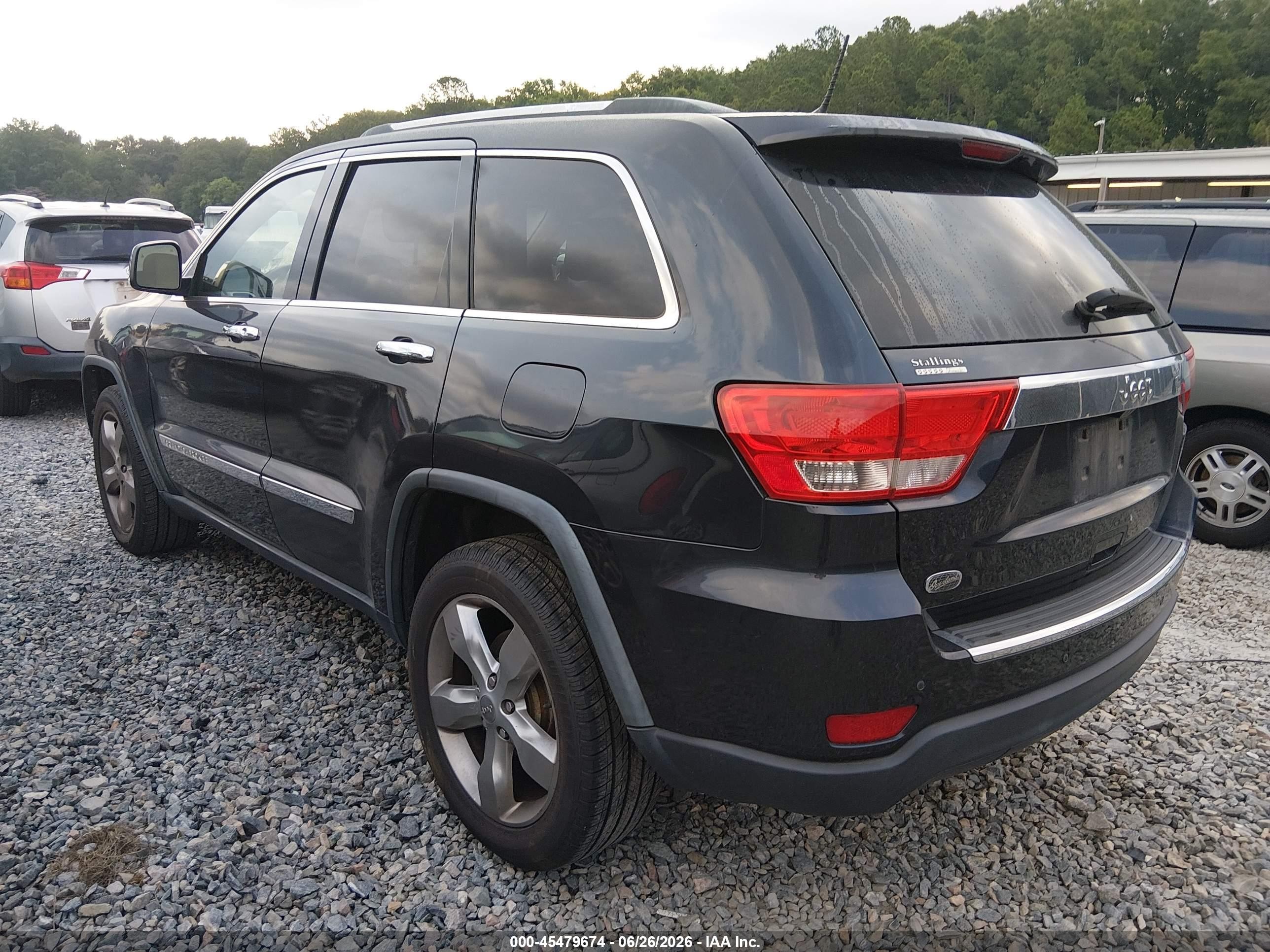 2012 Jeep Grand Cherokee Overland Black vin: 1C4RJECG3CC327814