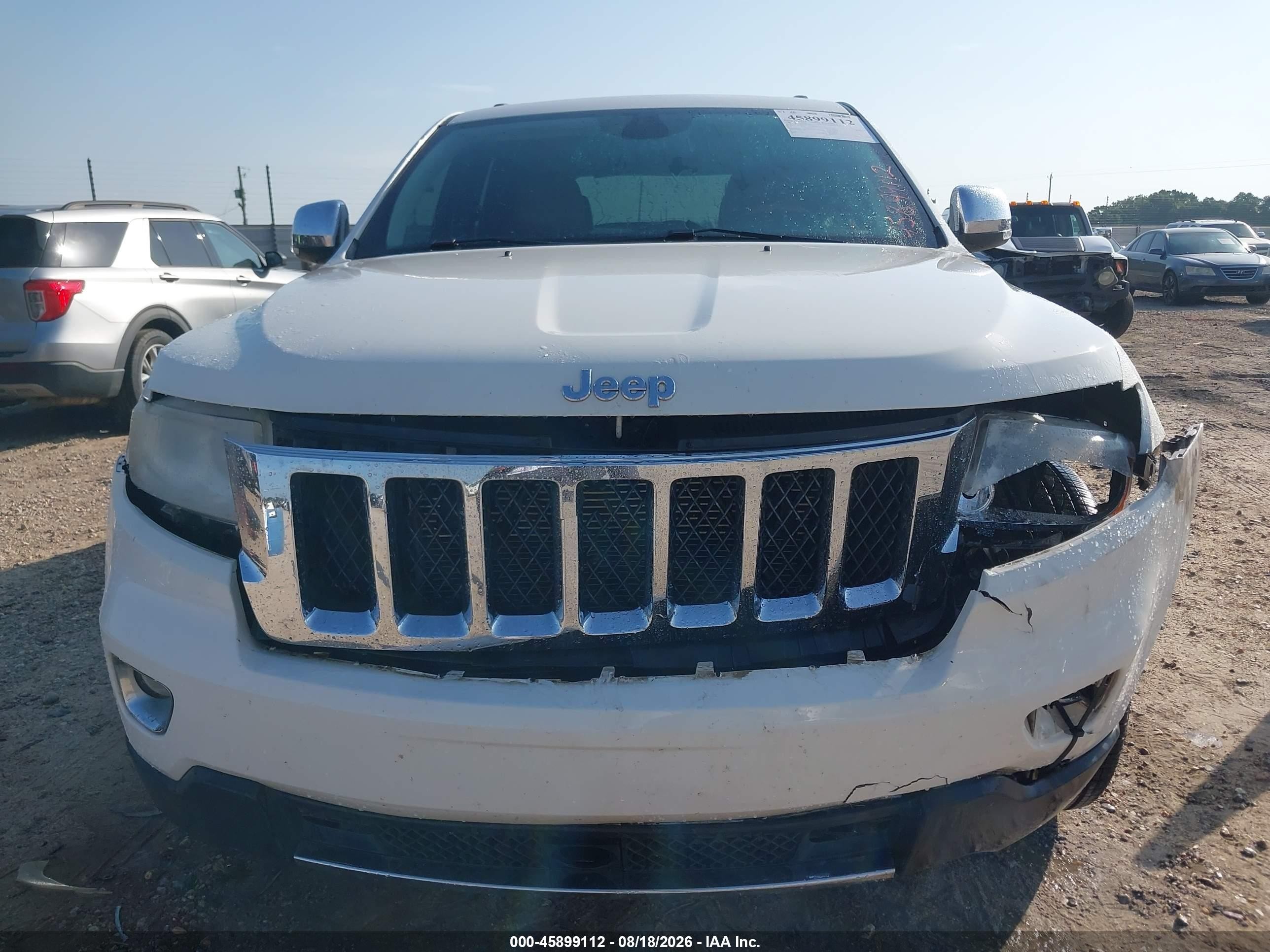 2012 Jeep Grand Cherokee Overland Белый vin: 1C4RJECG3CC355726