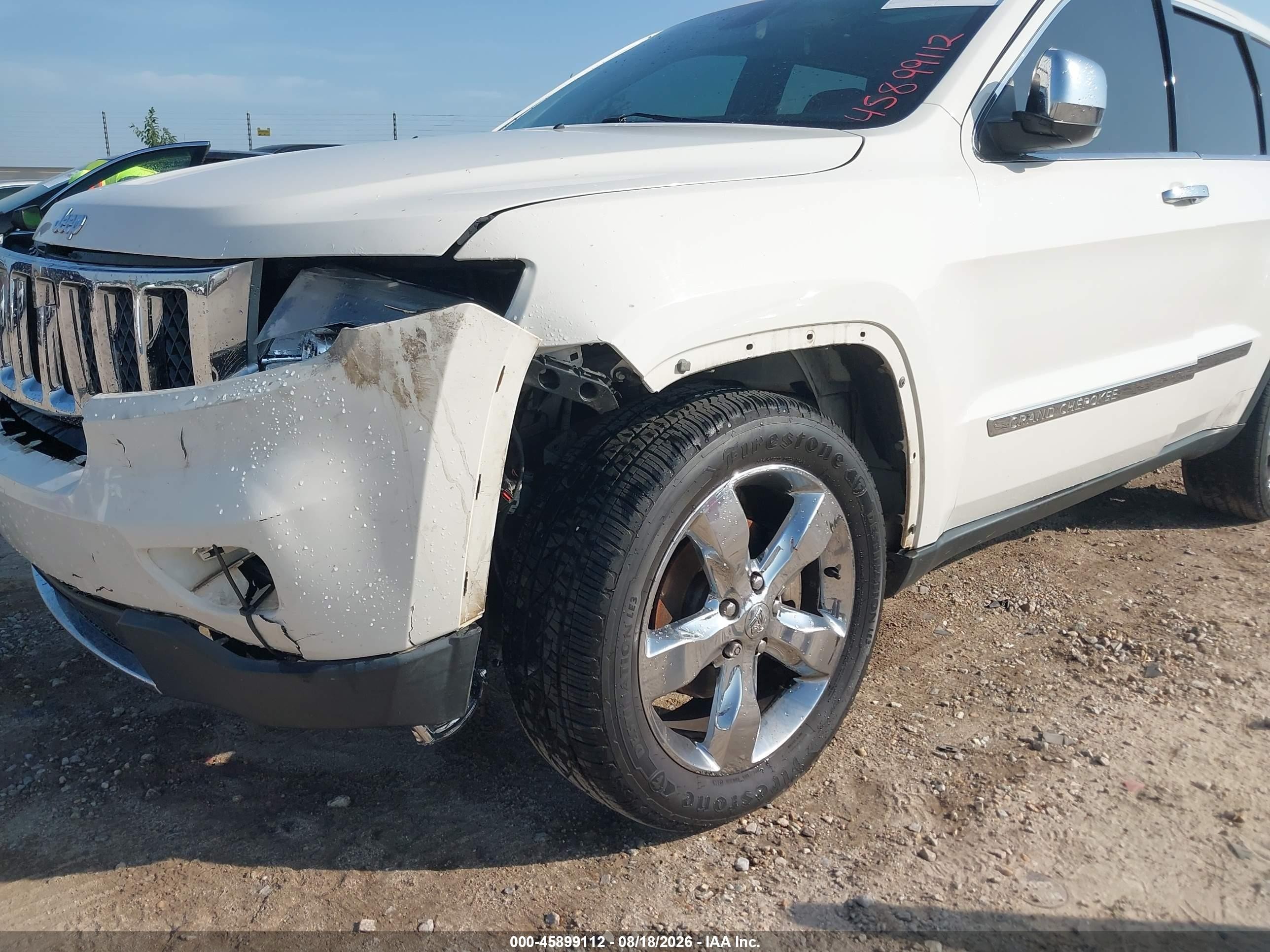 2012 Jeep Grand Cherokee Overland Белый vin: 1C4RJECG3CC355726