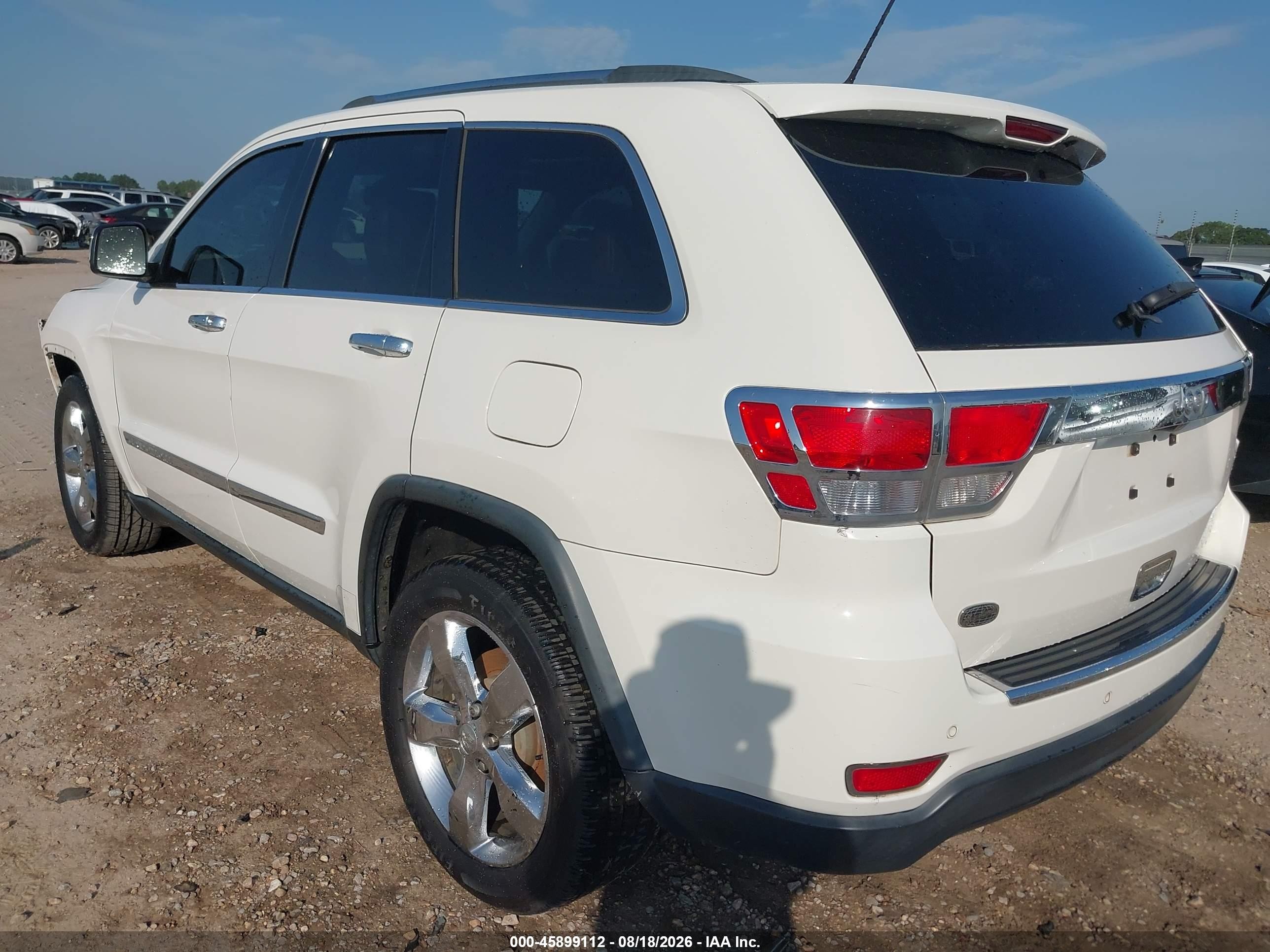 2012 Jeep Grand Cherokee Overland Белый vin: 1C4RJECG3CC355726