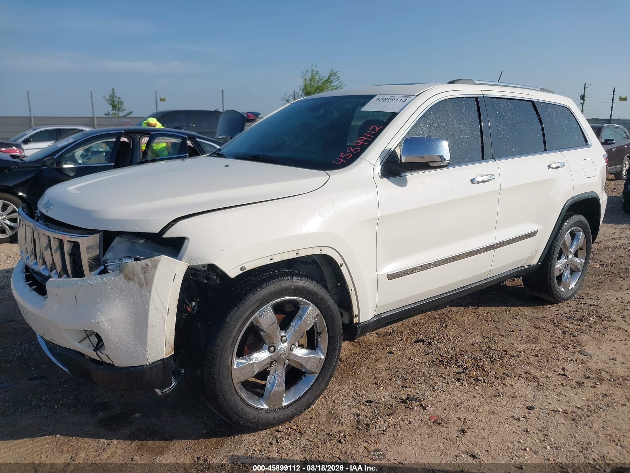 2012 Jeep Grand Cherokee Overland Белый vin: 1C4RJECG3CC355726