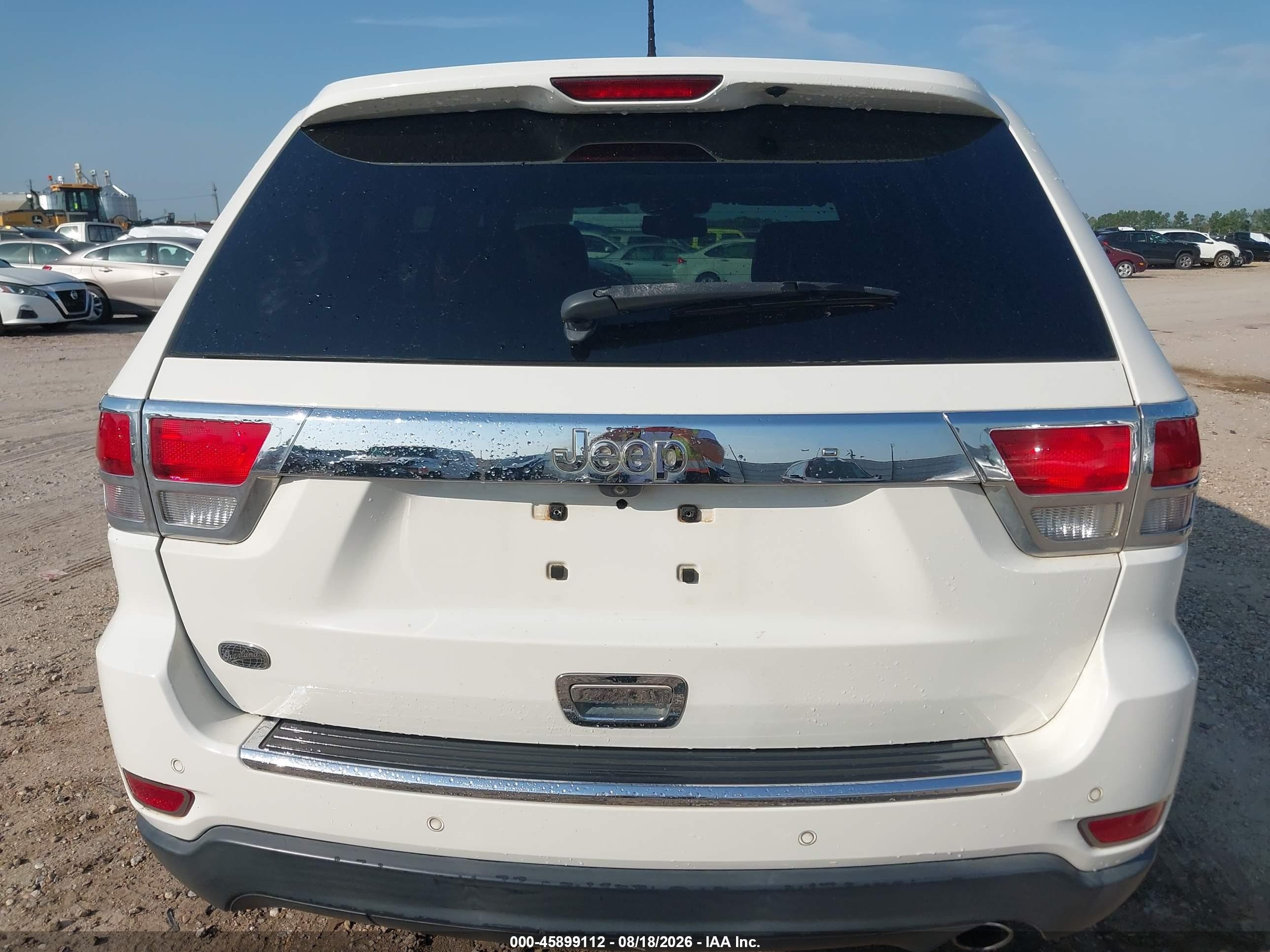 2012 Jeep Grand Cherokee Overland Белый vin: 1C4RJECG3CC355726