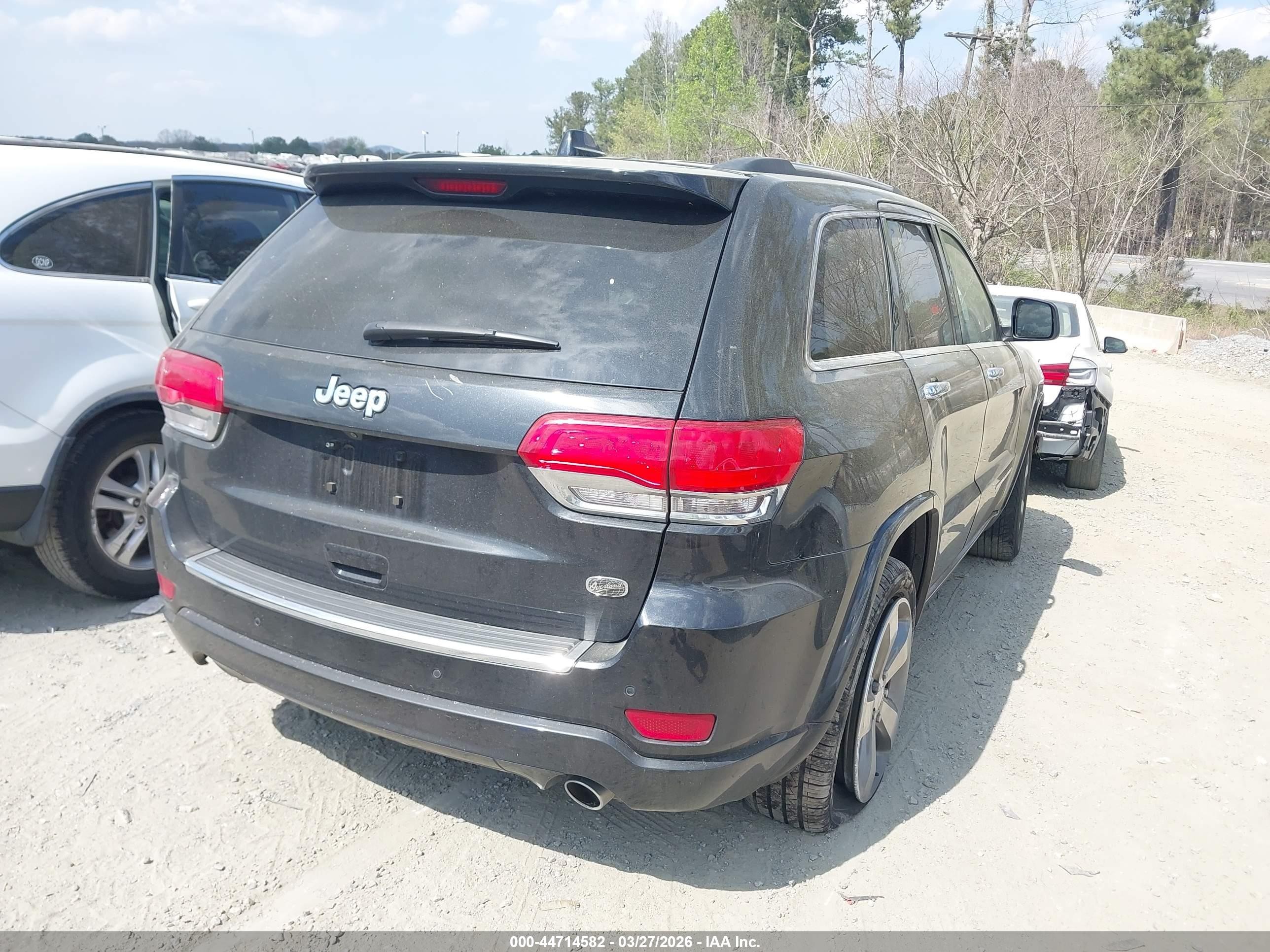 2014 Jeep Grand Cherokee Overland Black vin: 1C4RJECG3EC507264