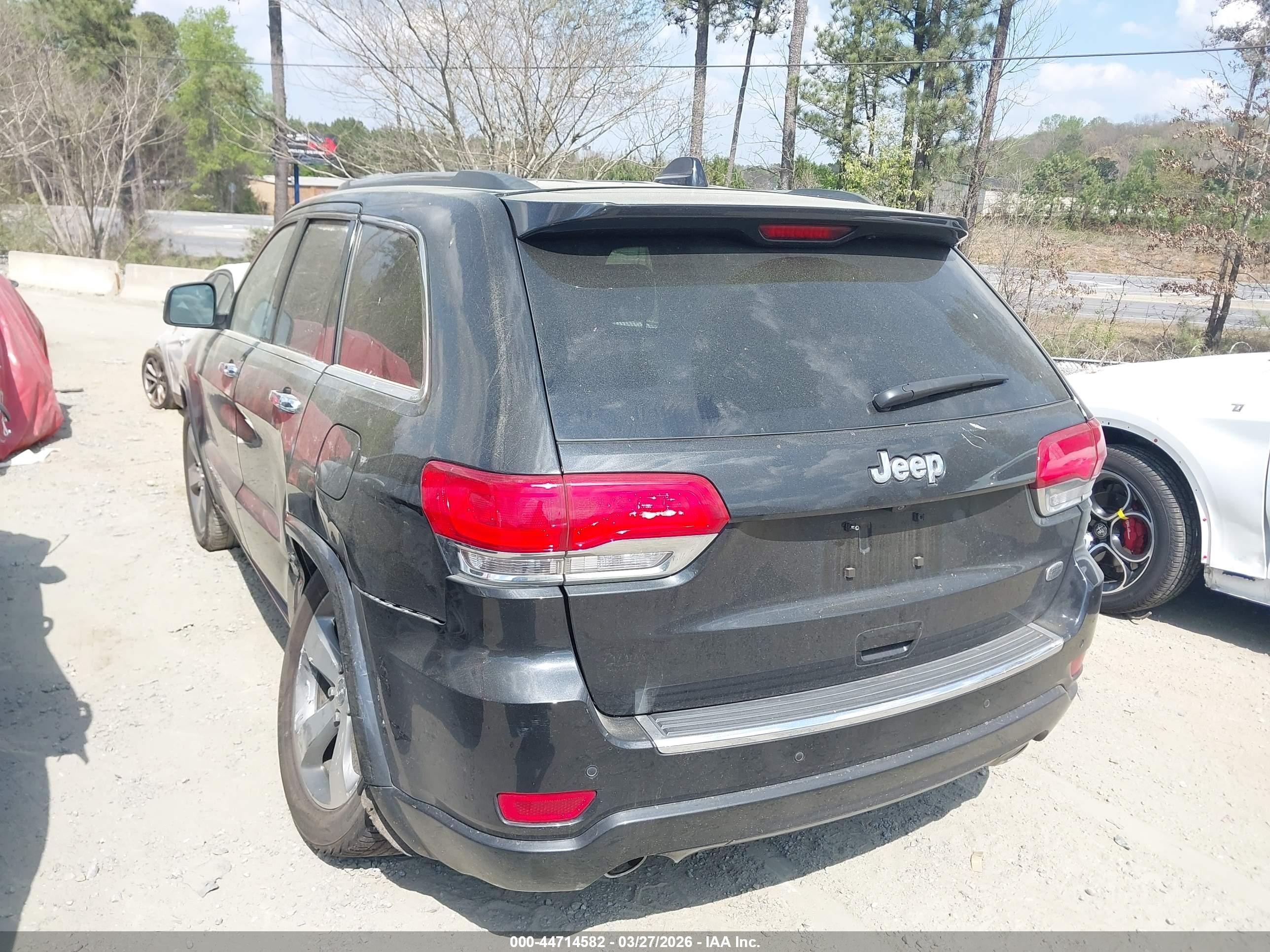 2014 Jeep Grand Cherokee Overland Black vin: 1C4RJECG3EC507264