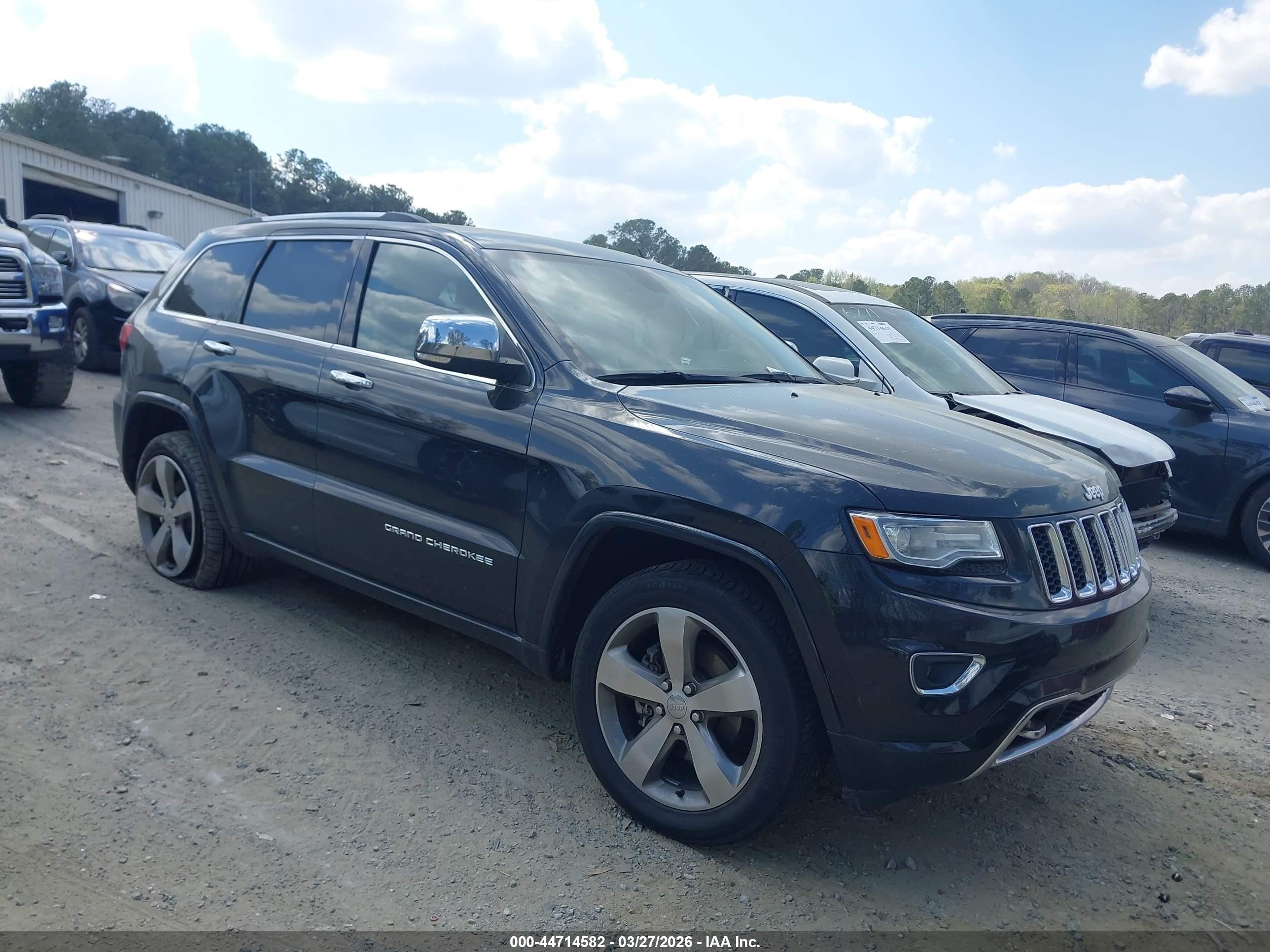 2014 Jeep Grand Cherokee Overland Black vin: 1C4RJECG3EC507264