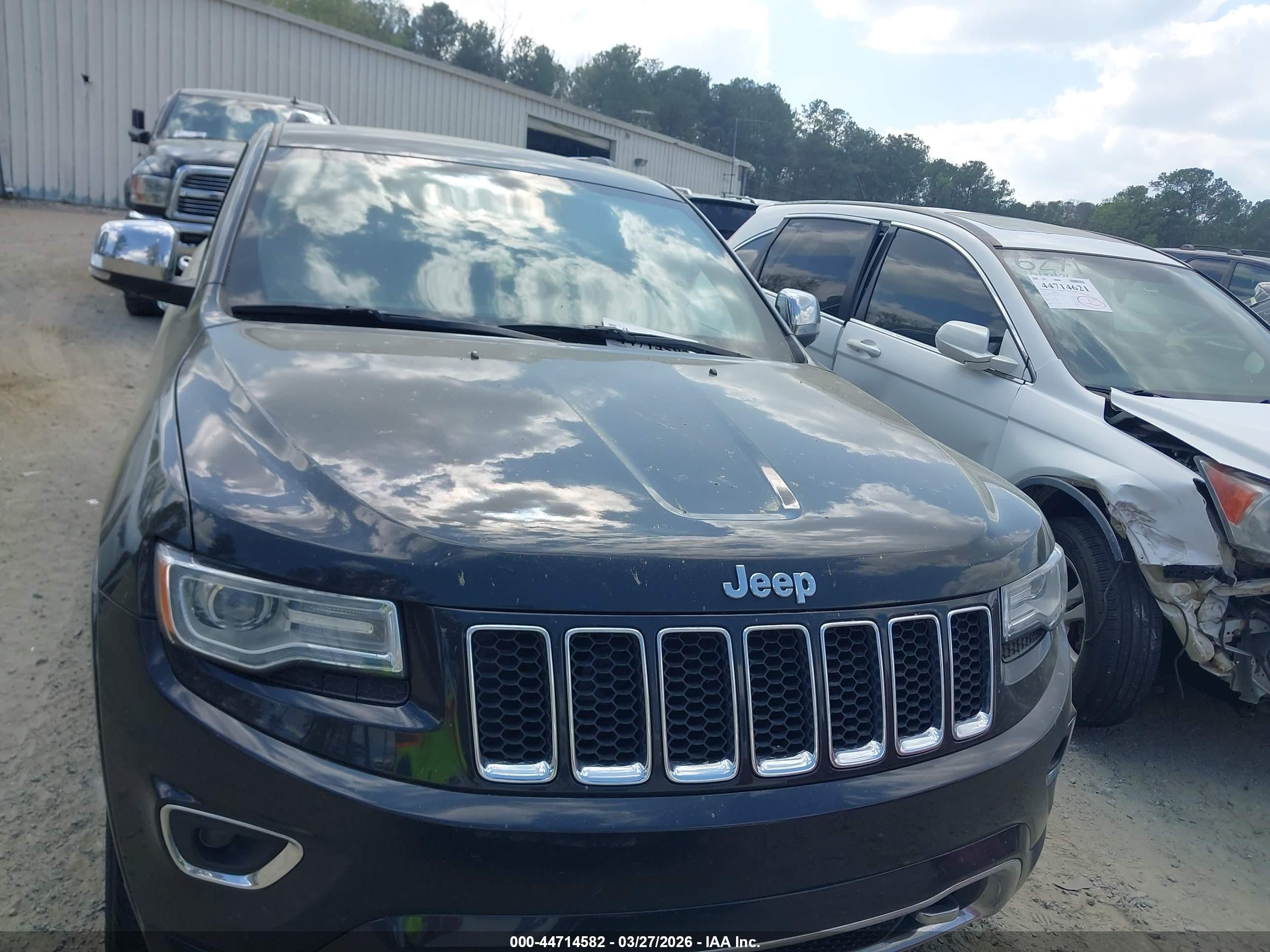 2014 Jeep Grand Cherokee Overland Black vin: 1C4RJECG3EC507264