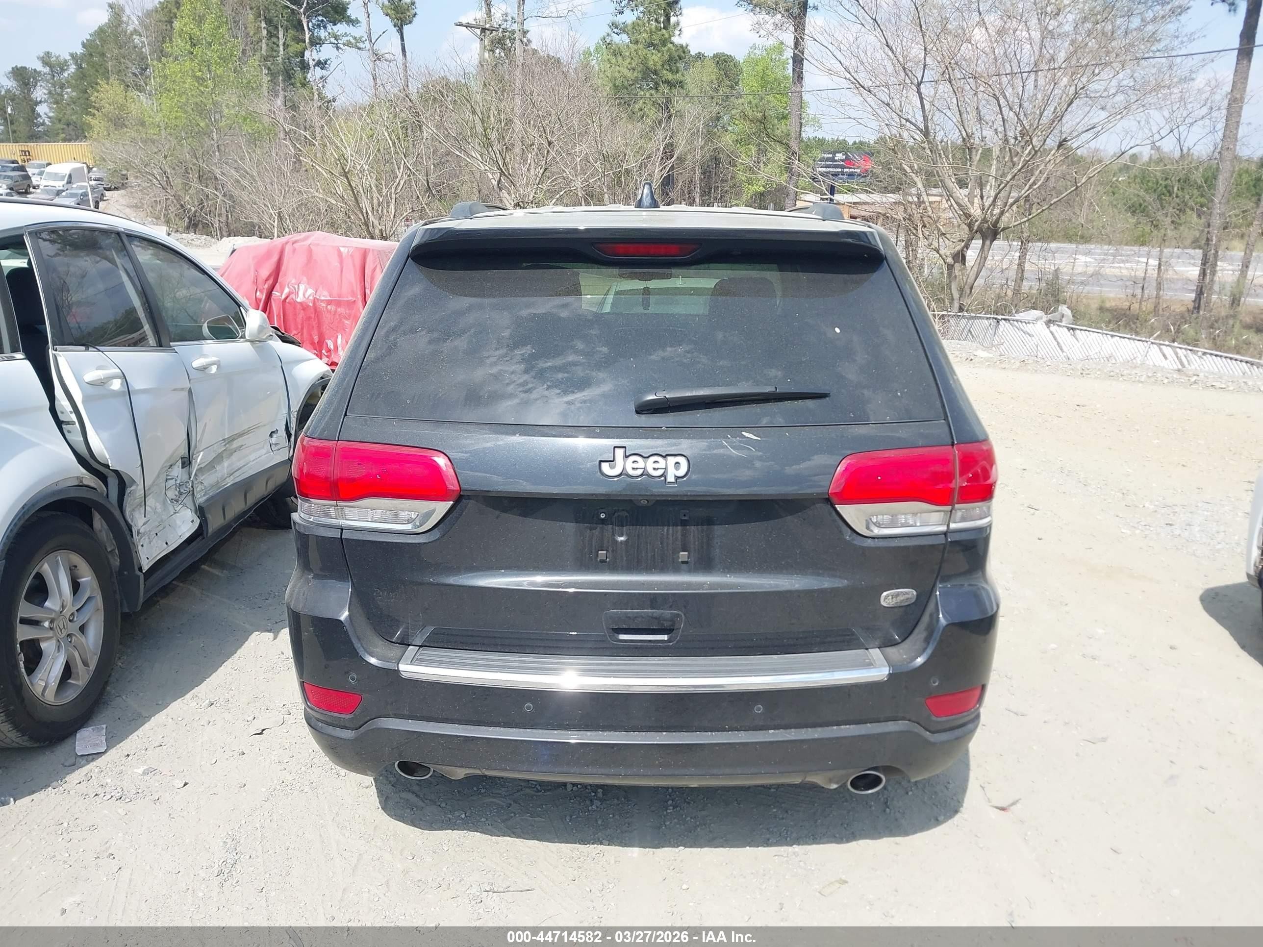 2014 Jeep Grand Cherokee Overland Black vin: 1C4RJECG3EC507264