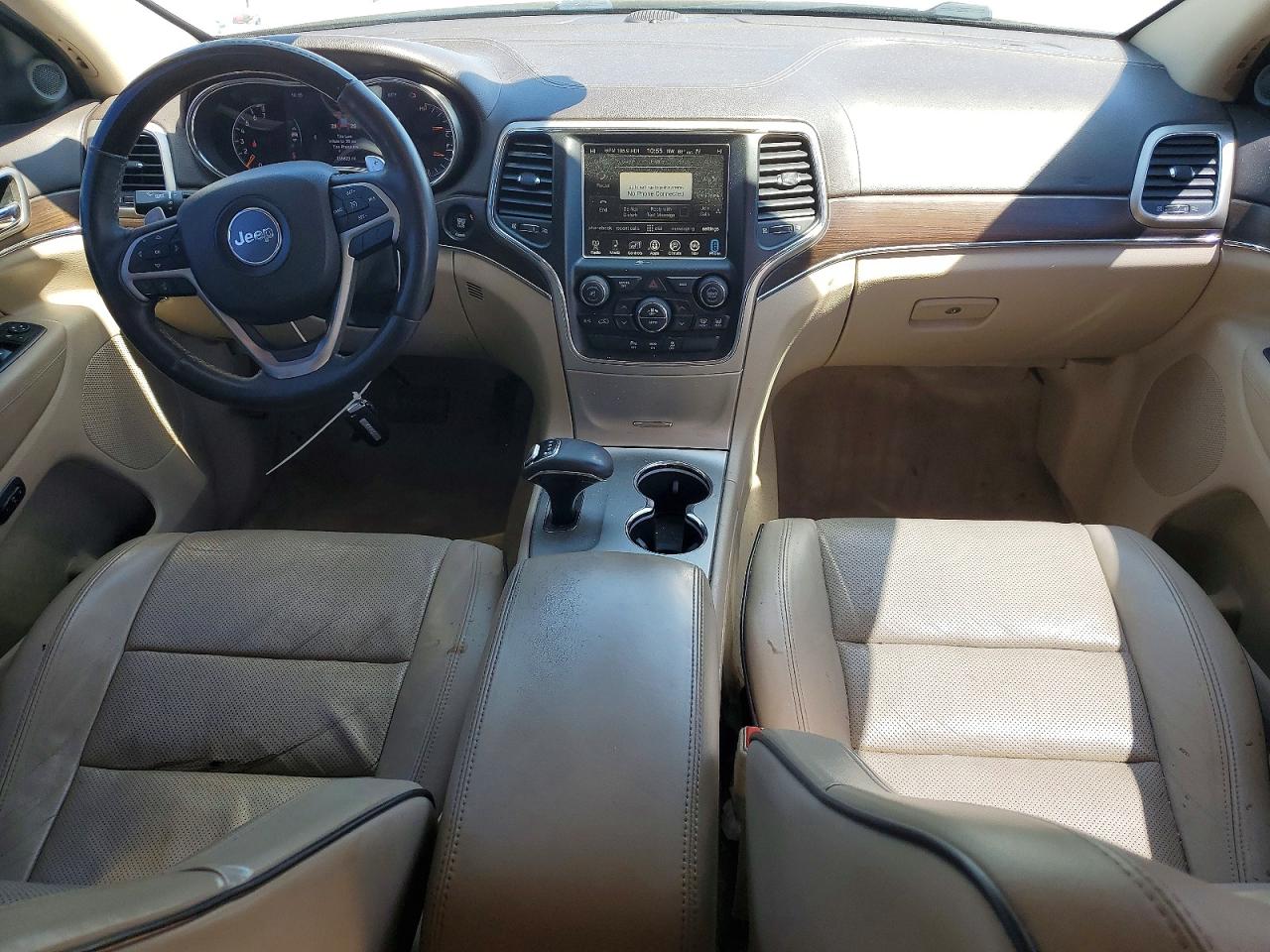 2015 Jeep Grand Cherokee Overland Beige vin: 1C4RJECG4FC187499
