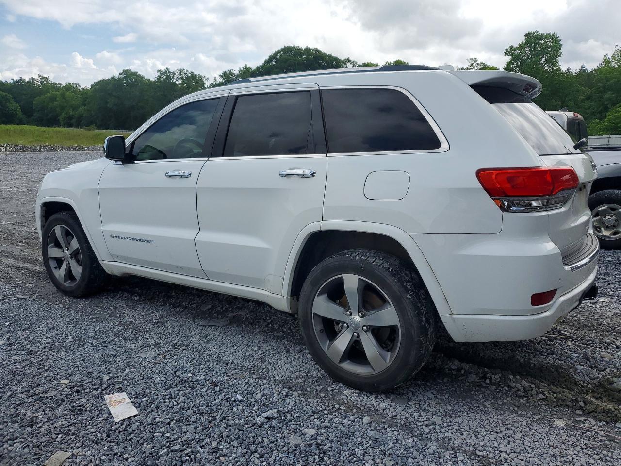 2015 Jeep Grand Cherokee Overland White vin: 1C4RJECG4FC744458