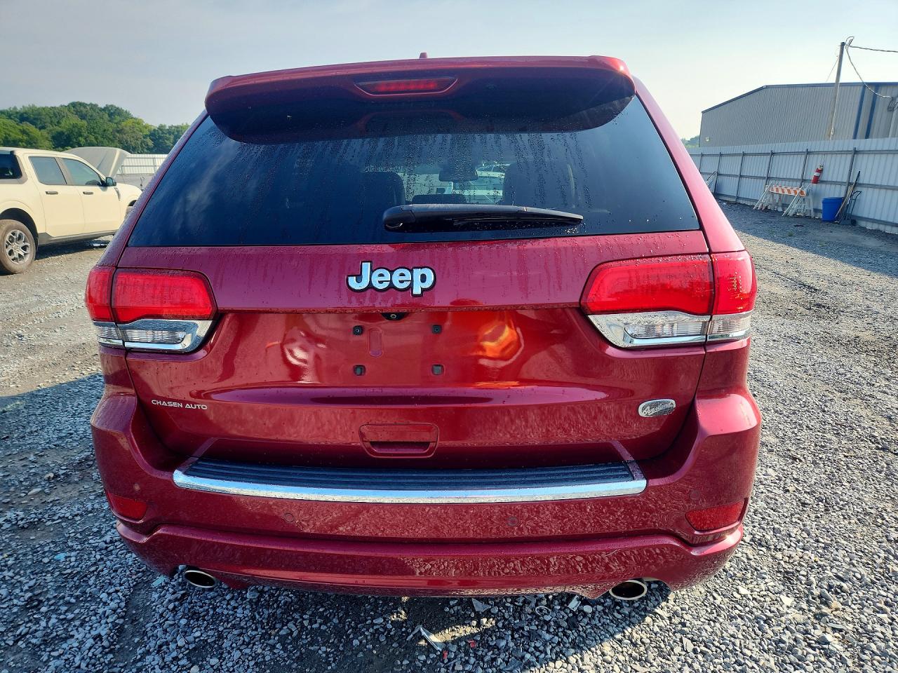 2015 Jeep Grand Cherokee Overland Red vin: 1C4RJECG4FC856659