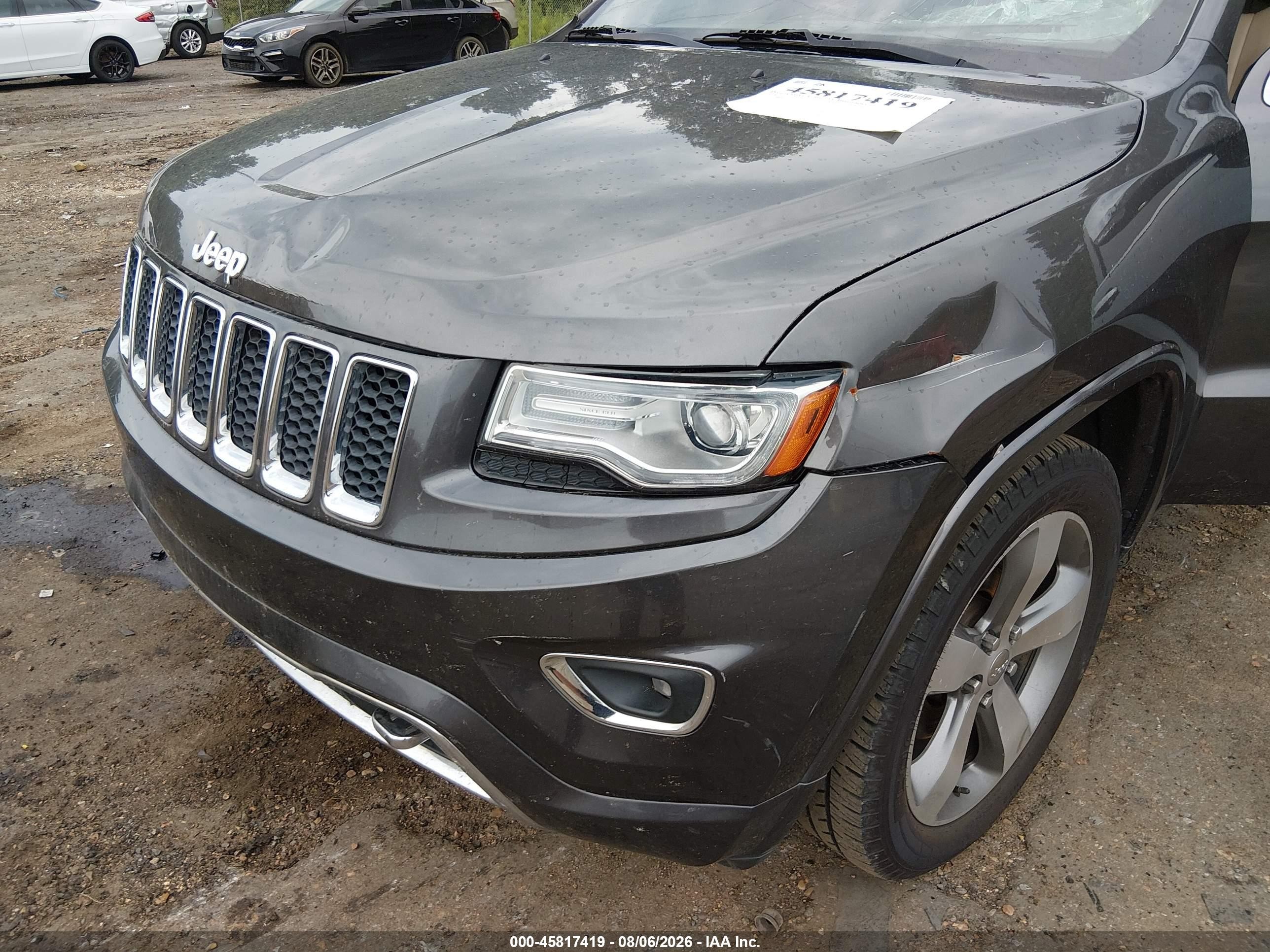 2014 Jeep Grand Cherokee Overland Gray vin: 1C4RJECG5EC523725