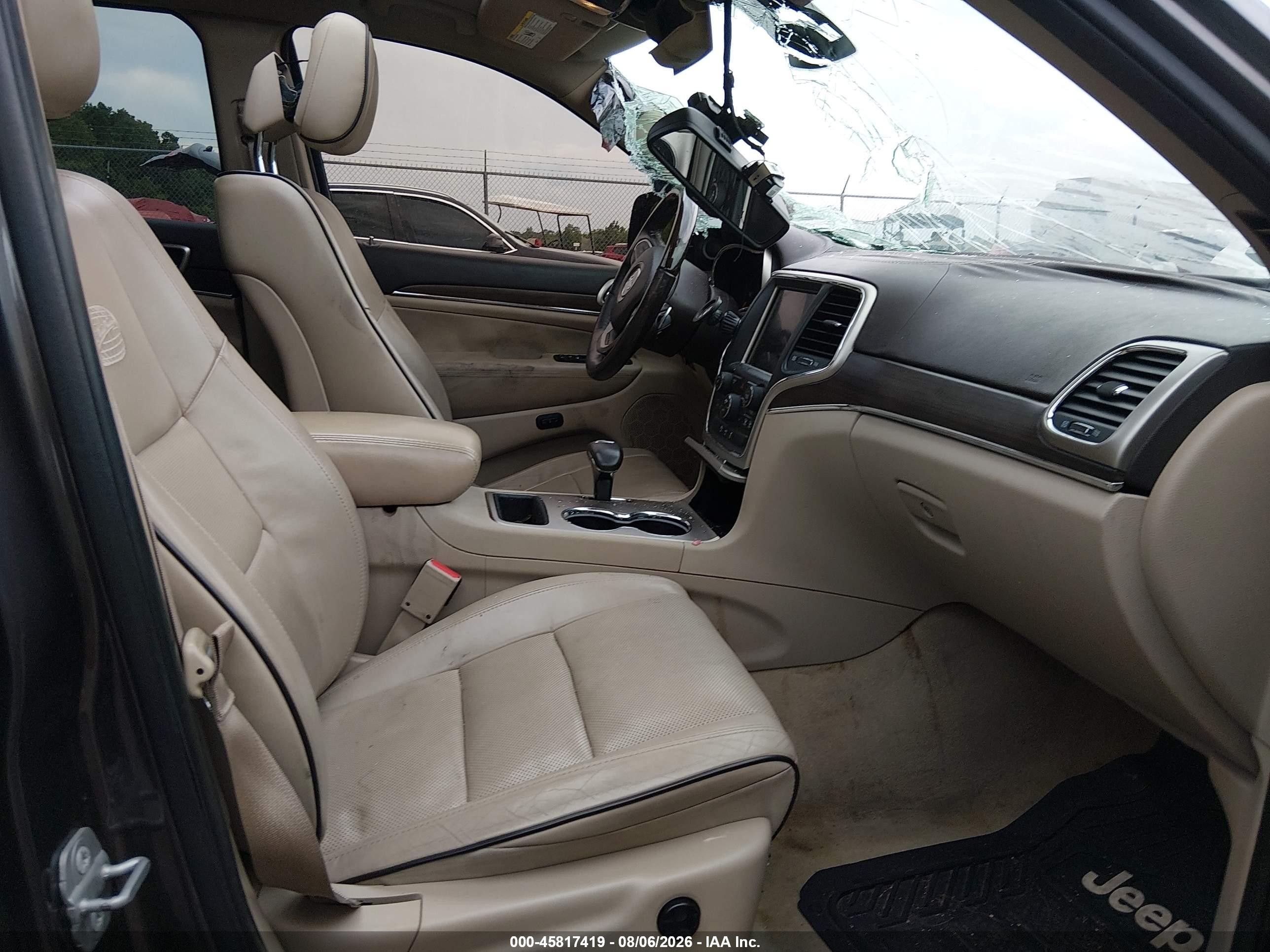 2014 Jeep Grand Cherokee Overland Gray vin: 1C4RJECG5EC523725