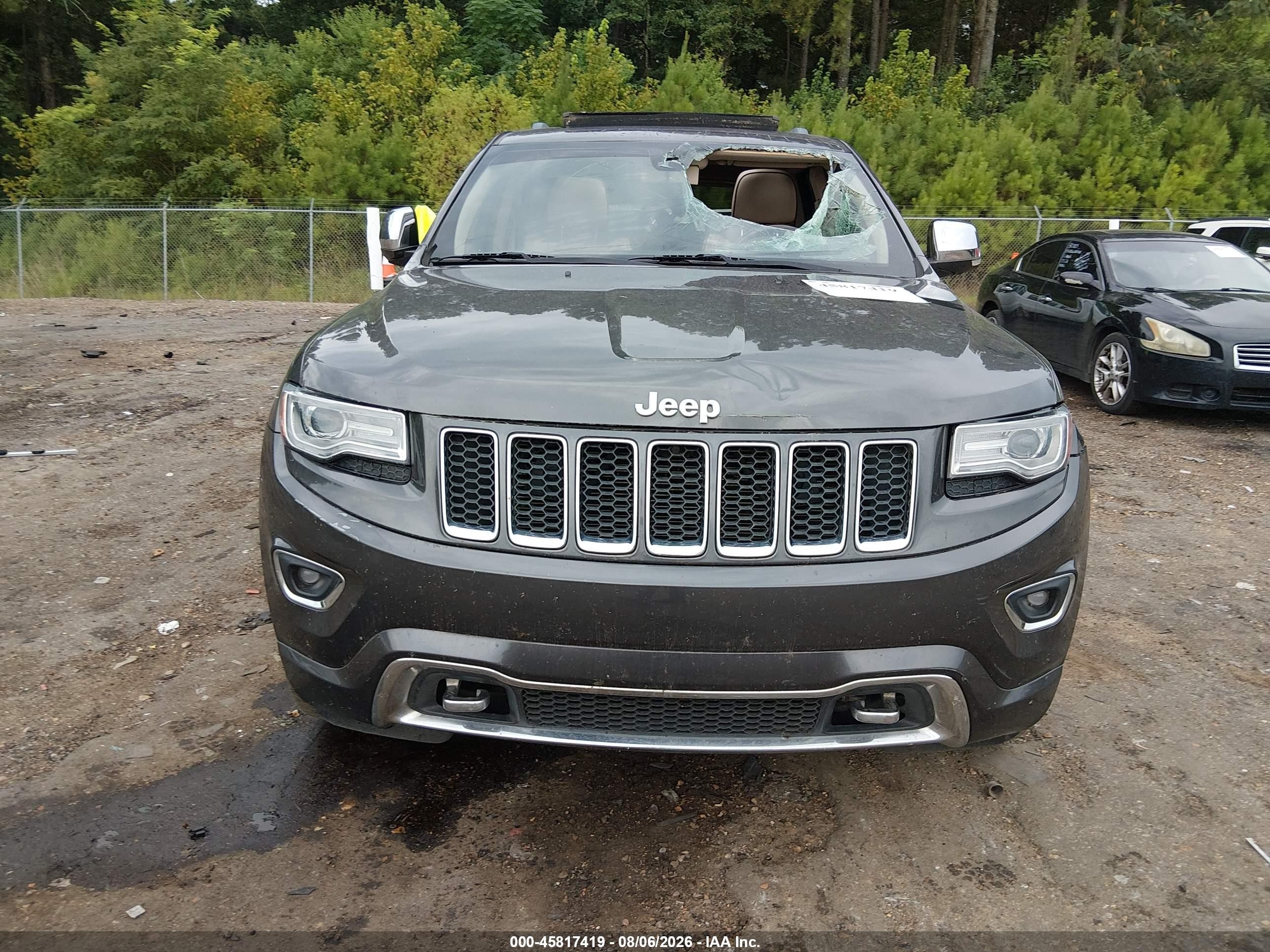 2014 Jeep Grand Cherokee Overland Gray vin: 1C4RJECG5EC523725