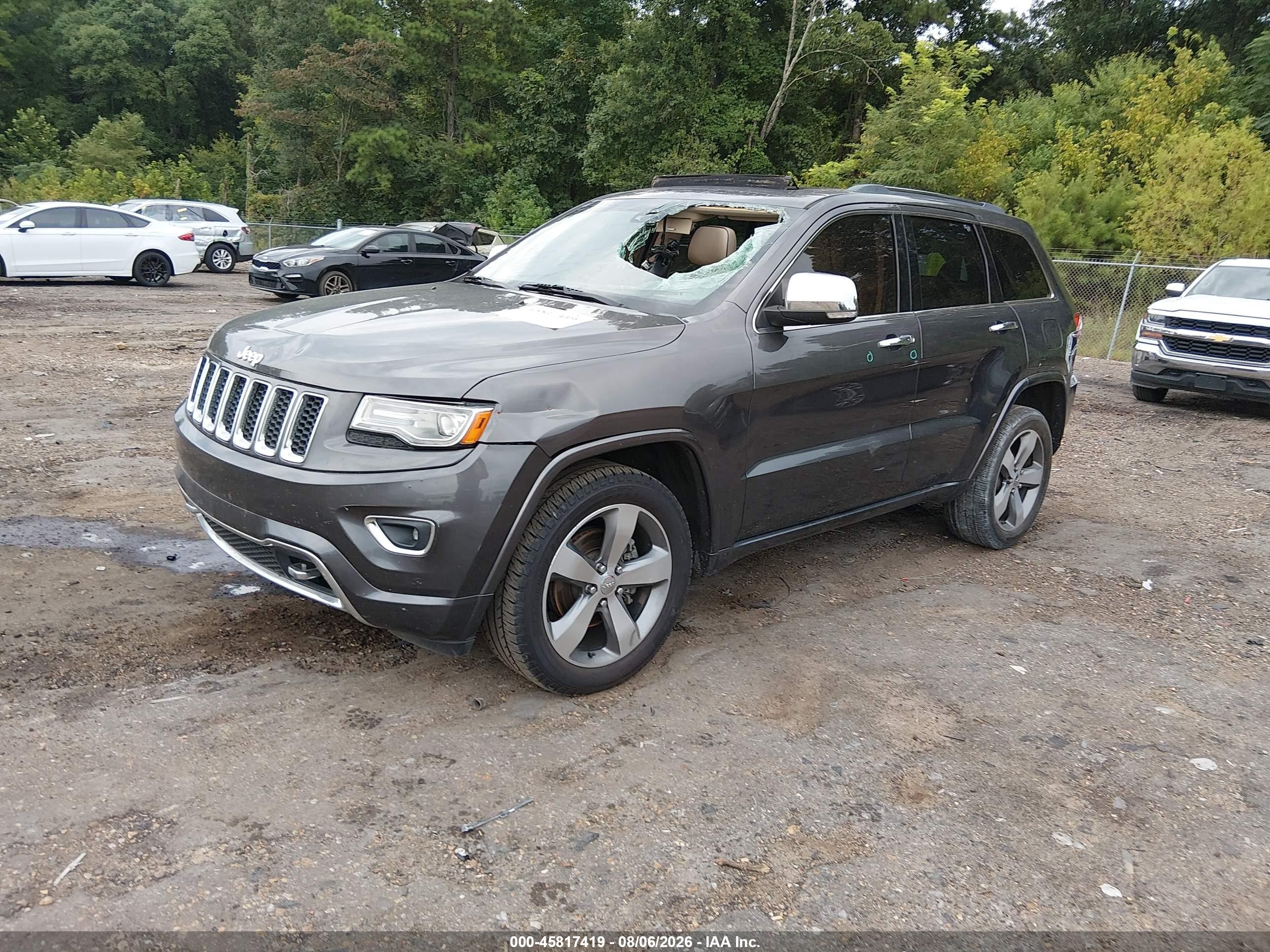 2014 Jeep Grand Cherokee Overland Gray vin: 1C4RJECG5EC523725