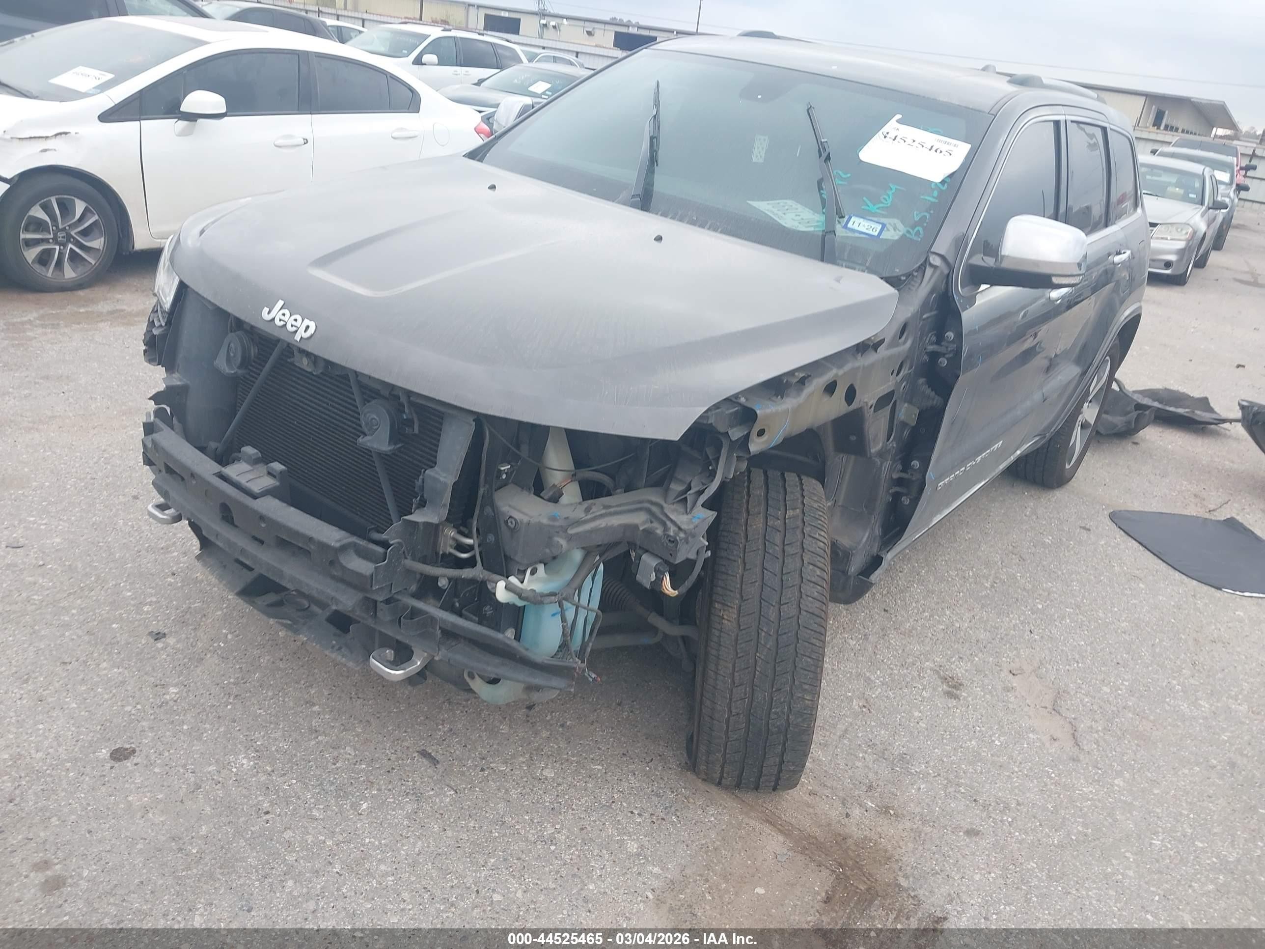 2014 Jeep Grand Cherokee Overland Gray vin: 1C4RJECG5EC574142