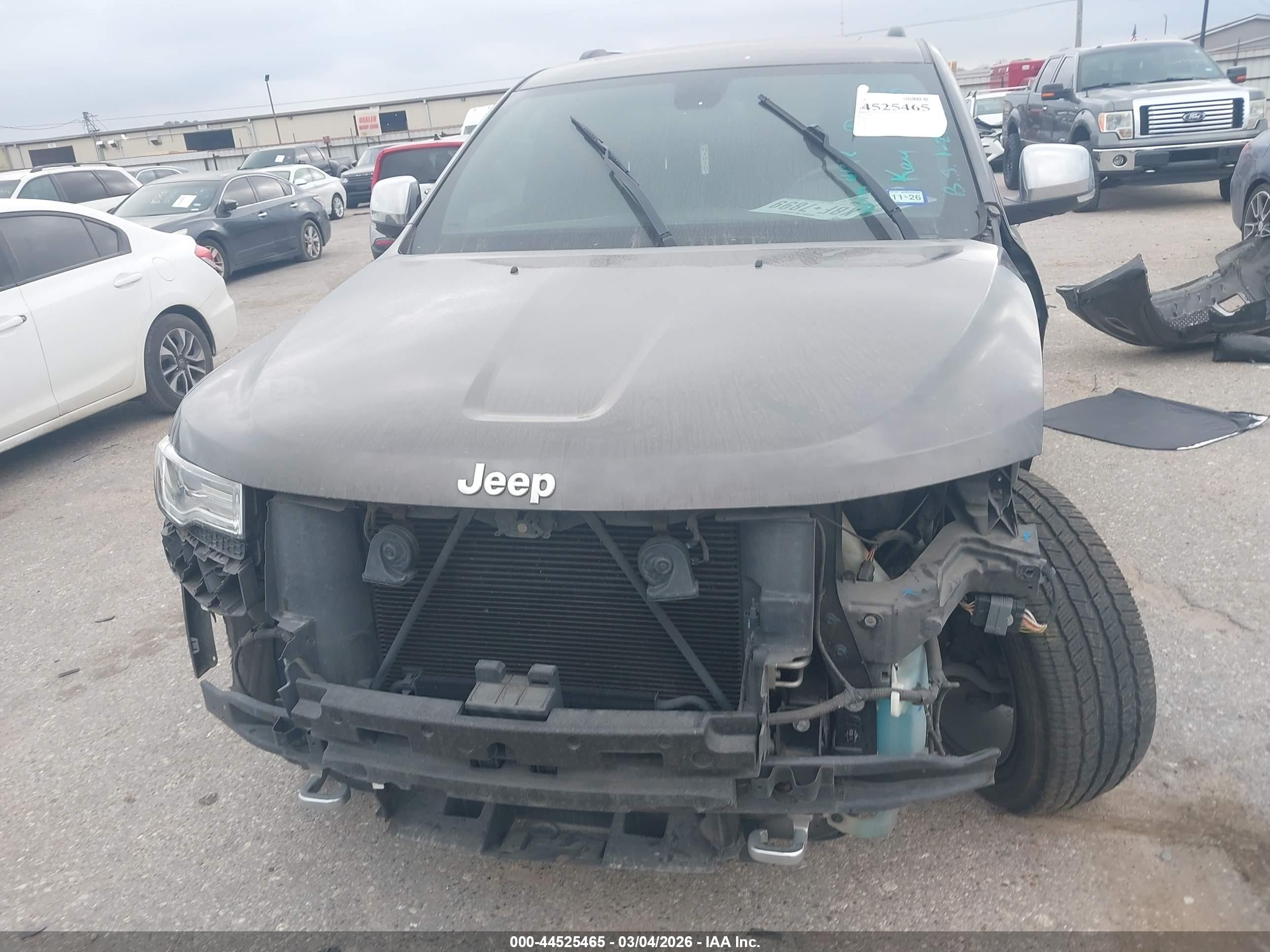 2014 Jeep Grand Cherokee Overland Gray vin: 1C4RJECG5EC574142