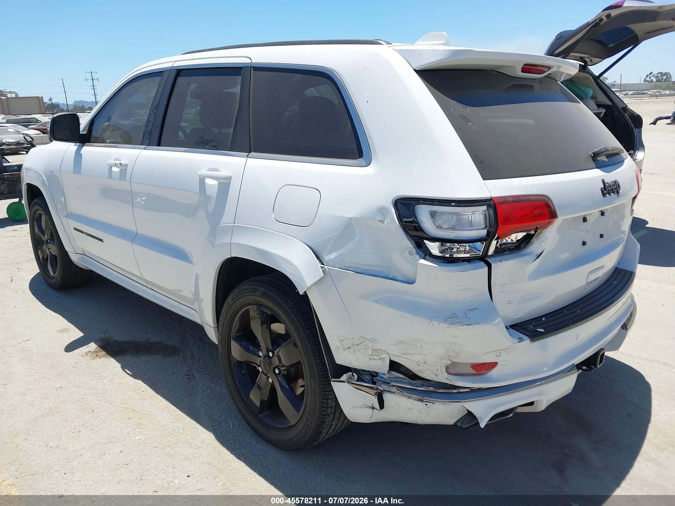 2015 Jeep Grand Cherokee High Altitude White vin: 1C4RJECG5FC155368