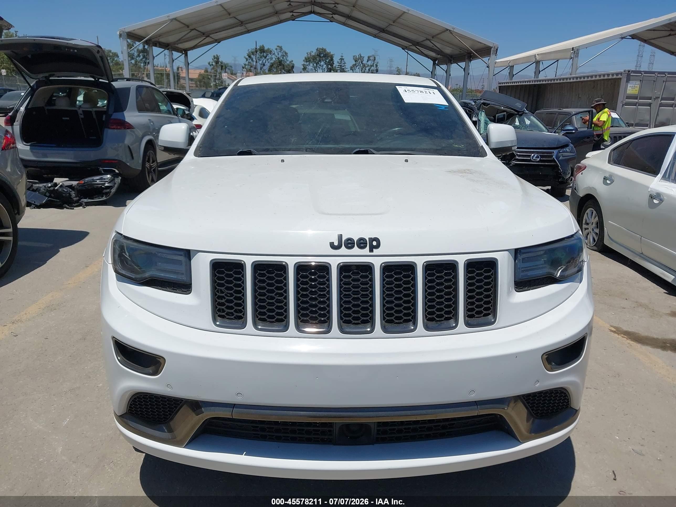 2015 Jeep Grand Cherokee High Altitude White vin: 1C4RJECG5FC155368