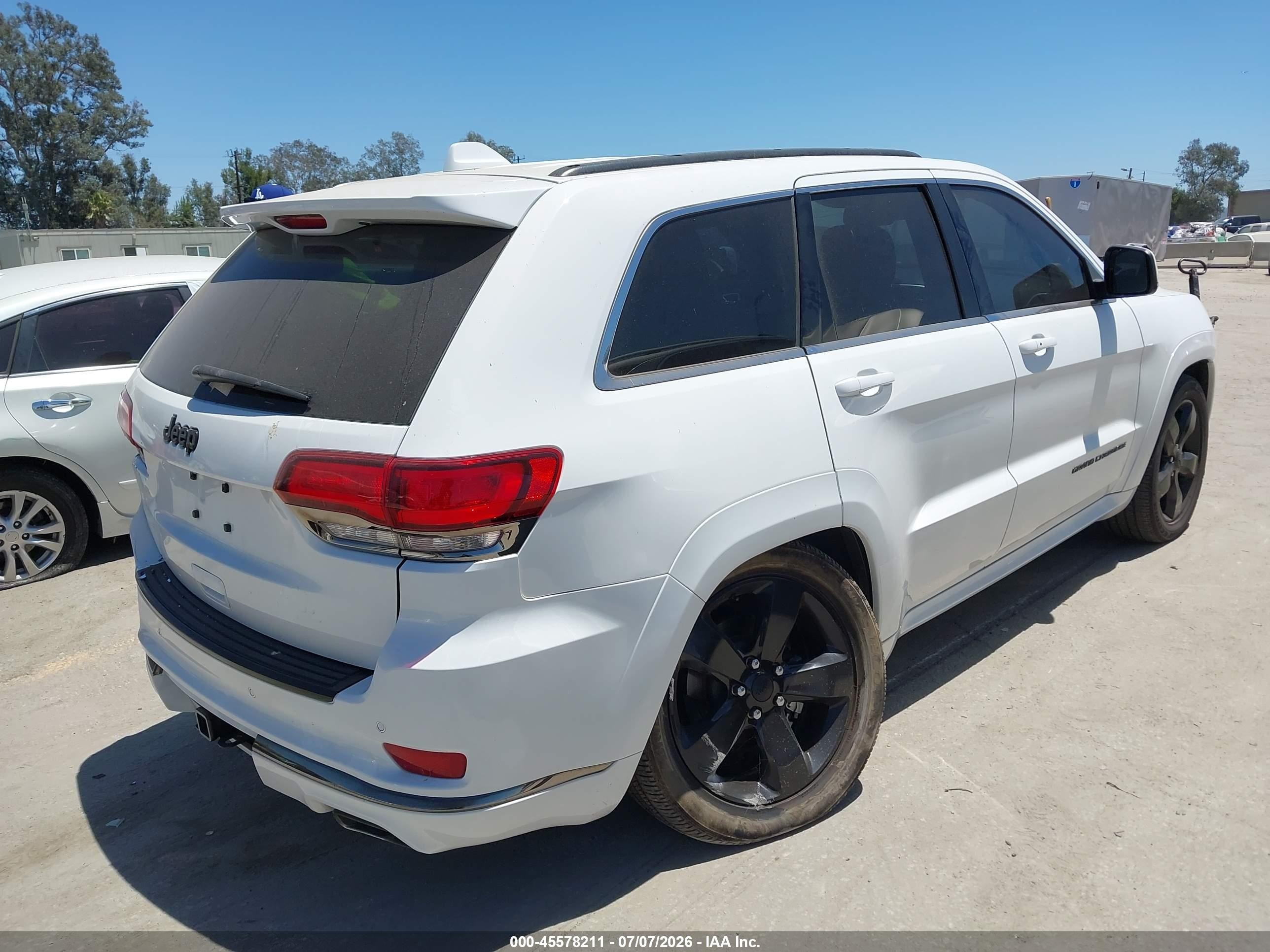 2015 Jeep Grand Cherokee High Altitude White vin: 1C4RJECG5FC155368