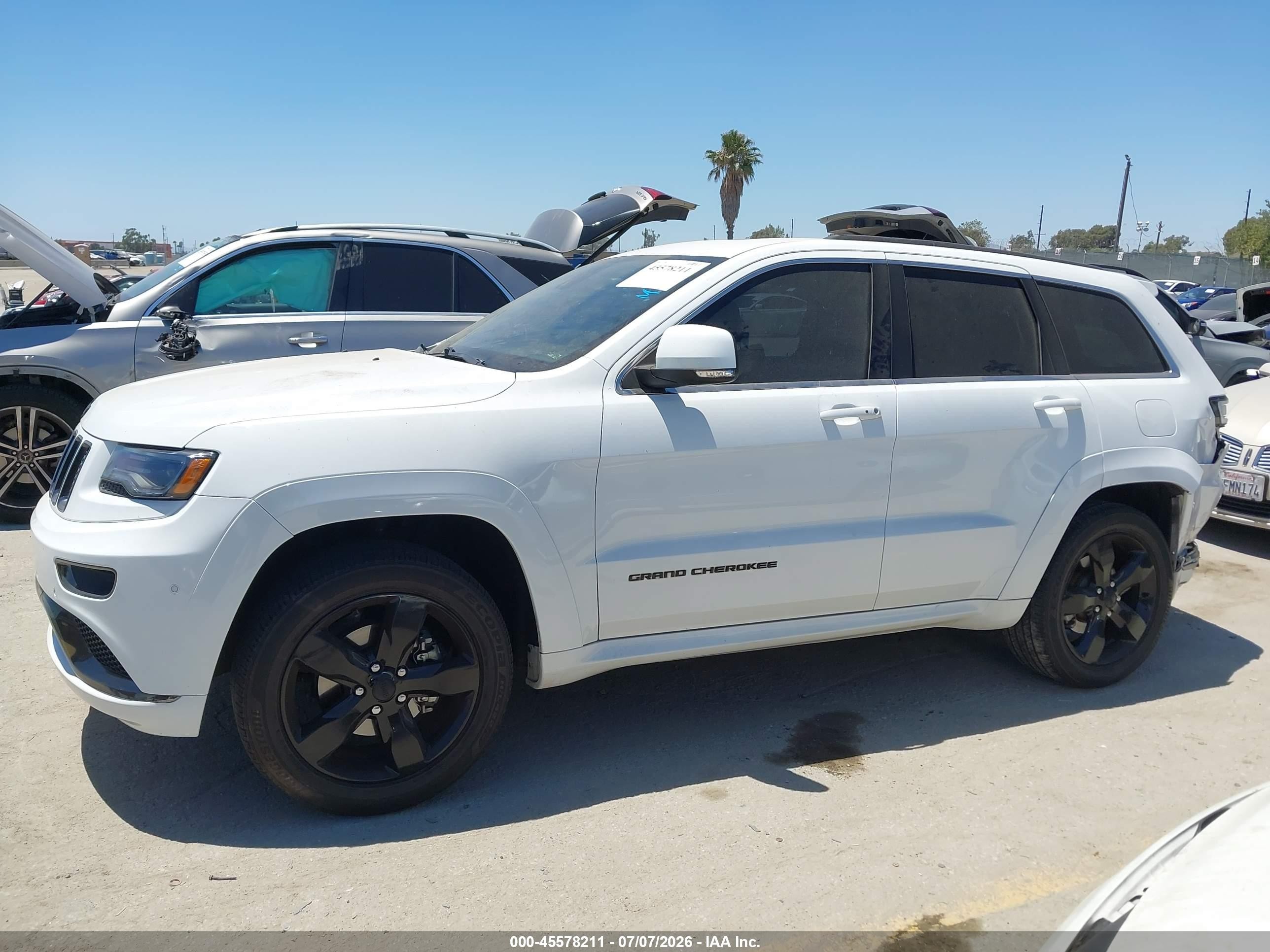 2015 Jeep Grand Cherokee High Altitude White vin: 1C4RJECG5FC155368