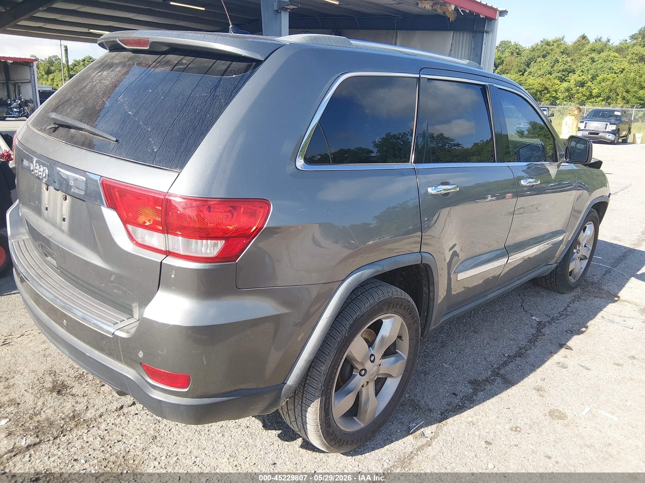2012 Jeep Grand Cherokee Overland Gray vin: 1C4RJECG6CC129227