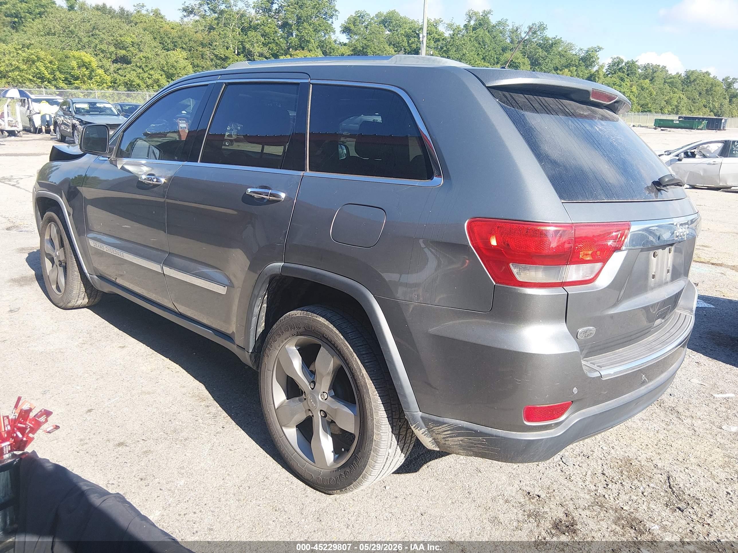 2012 Jeep Grand Cherokee Overland Gray vin: 1C4RJECG6CC129227