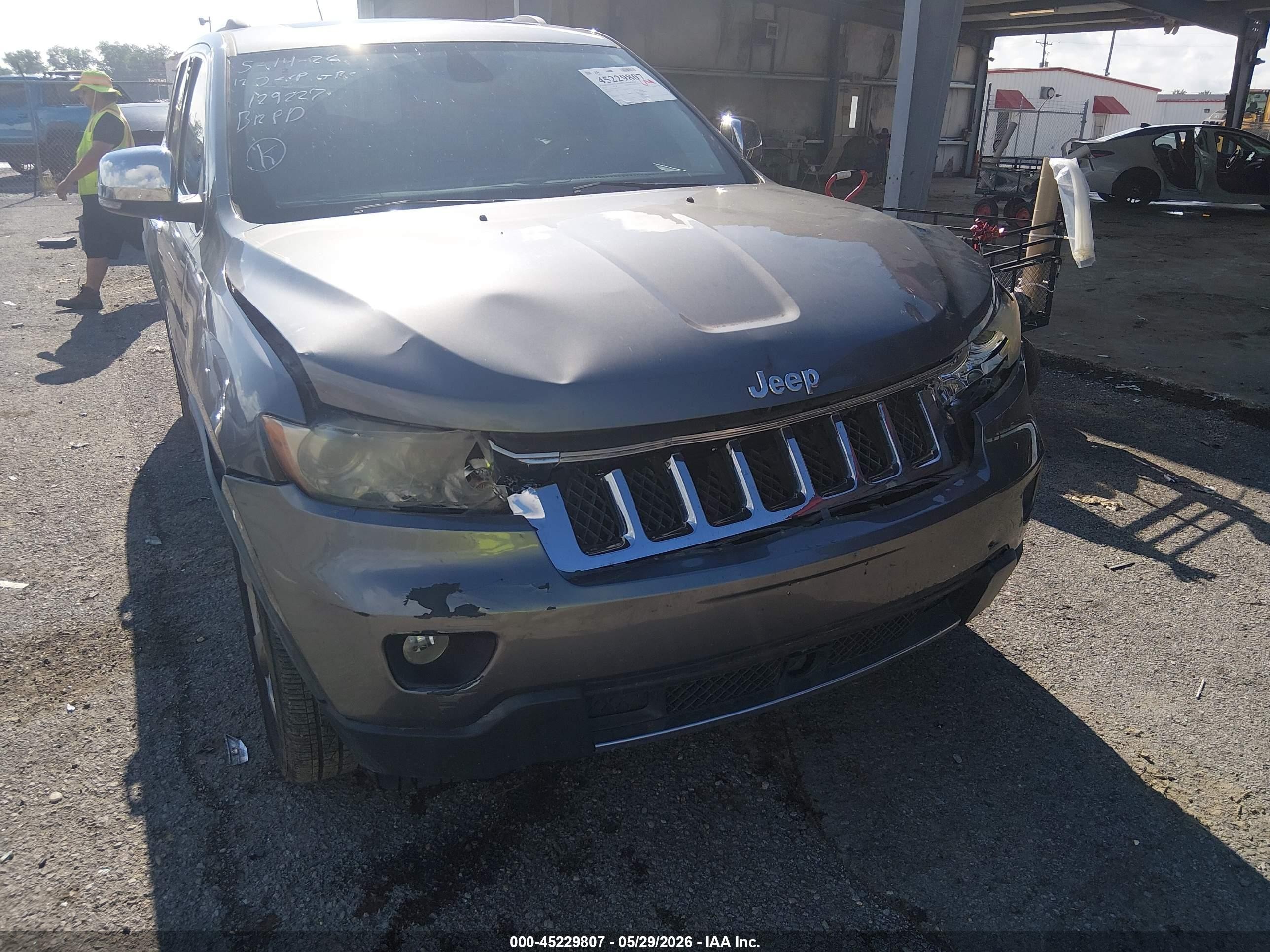 2012 Jeep Grand Cherokee Overland Gray vin: 1C4RJECG6CC129227