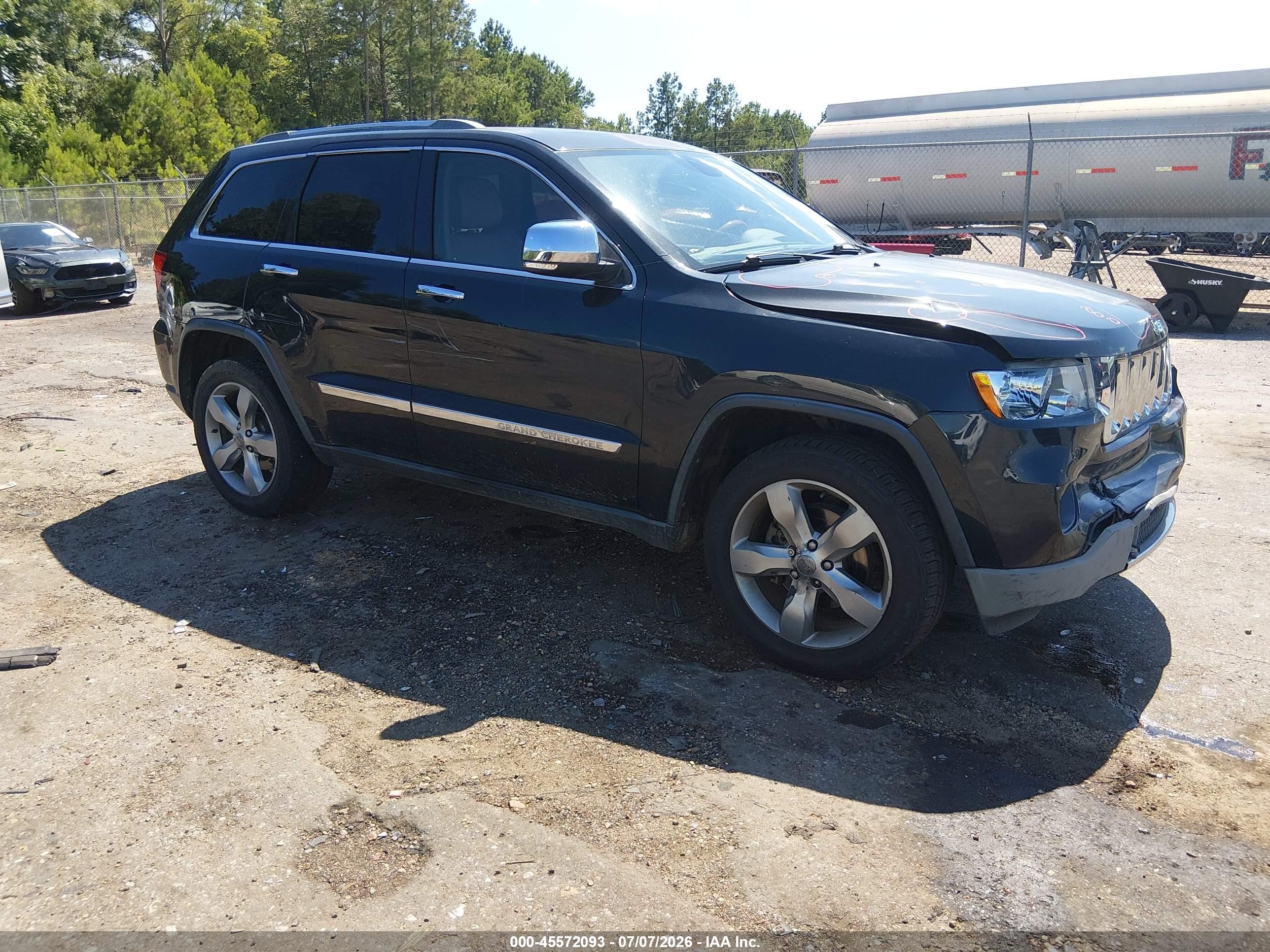 2012 Jeep Grand Cherokee Overland Black vin: 1C4RJECG6CC299426