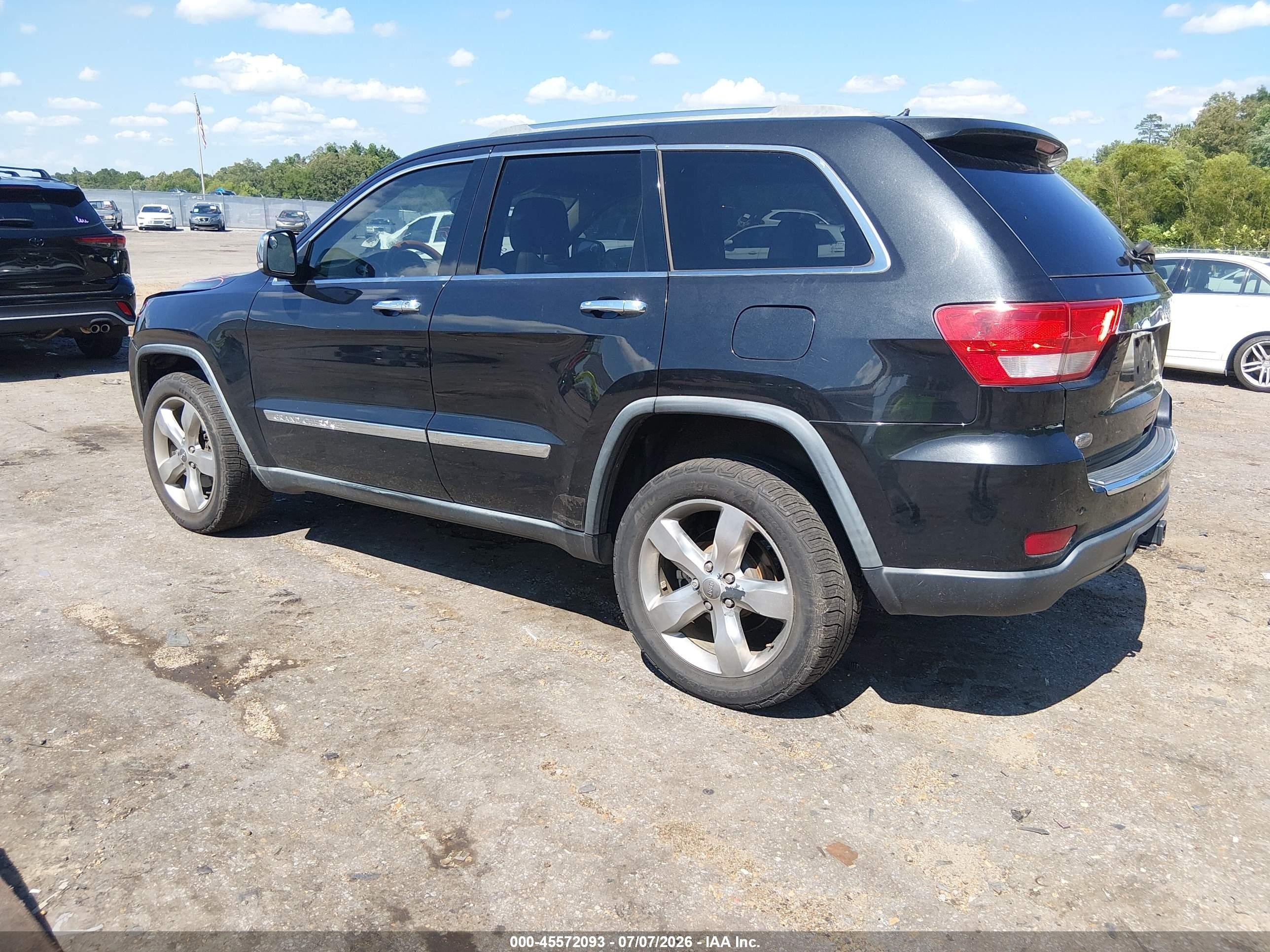 2012 Jeep Grand Cherokee Overland Black vin: 1C4RJECG6CC299426
