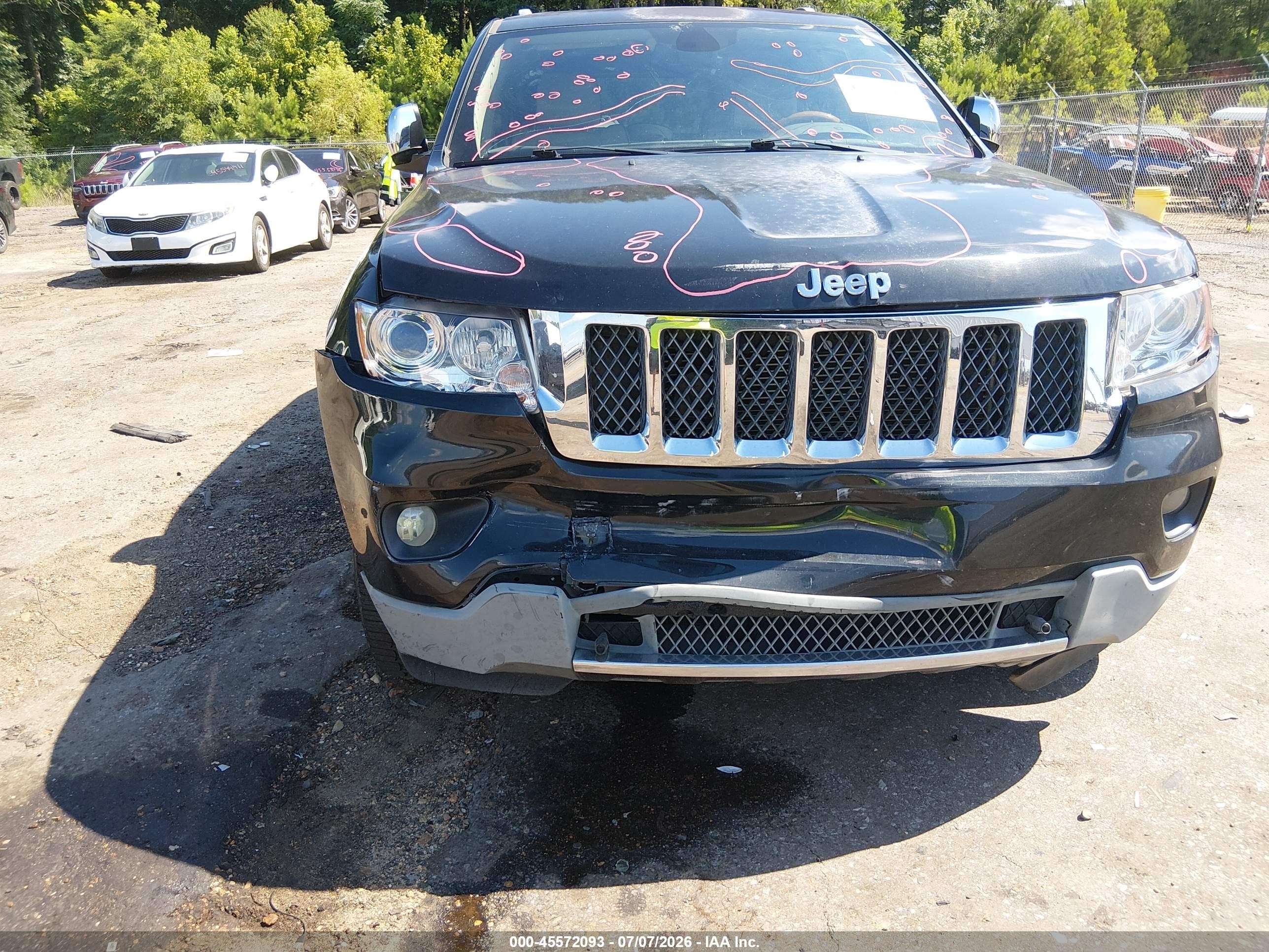 2012 Jeep Grand Cherokee Overland Black vin: 1C4RJECG6CC299426