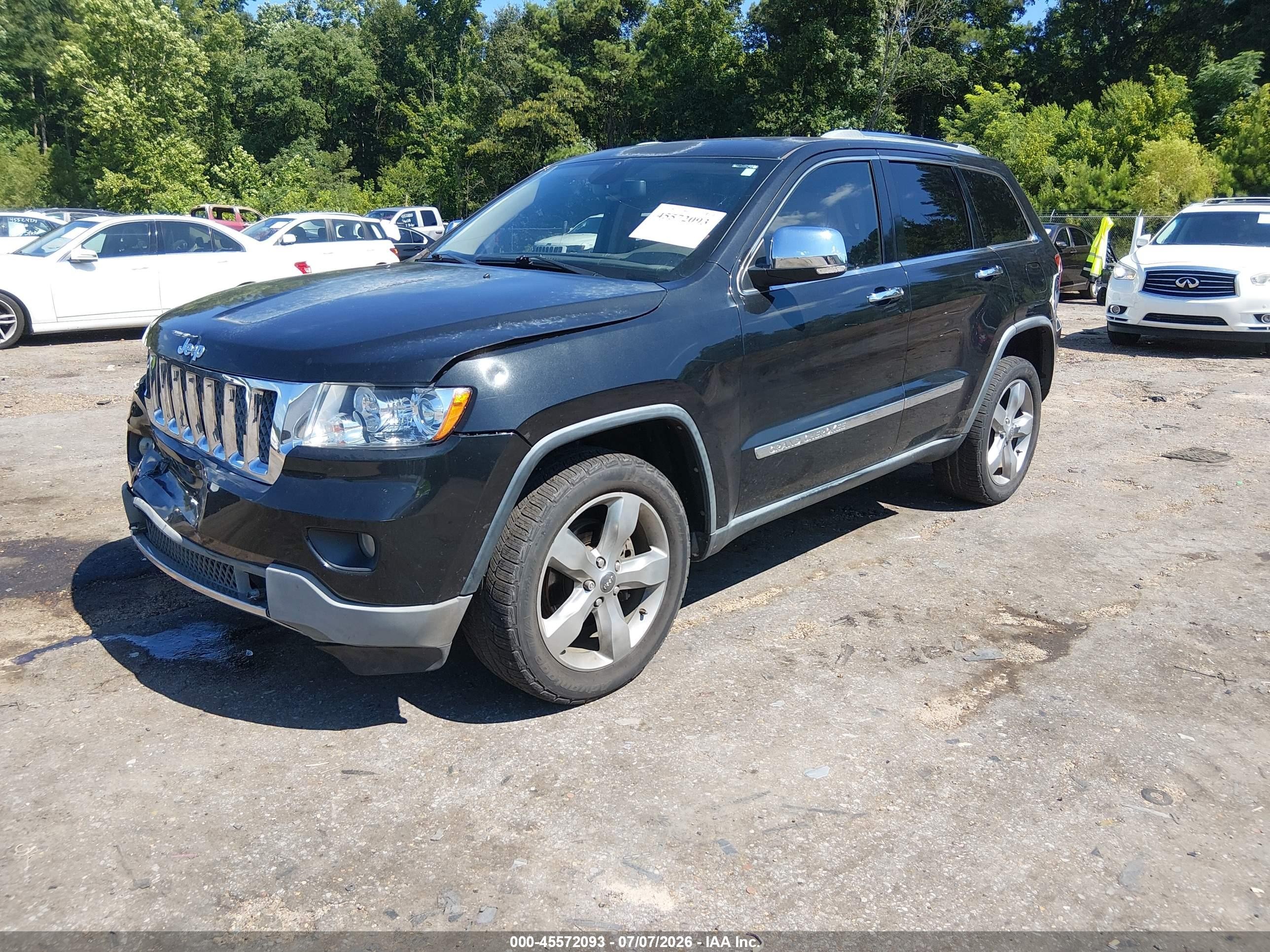 2012 Jeep Grand Cherokee Overland Black vin: 1C4RJECG6CC299426