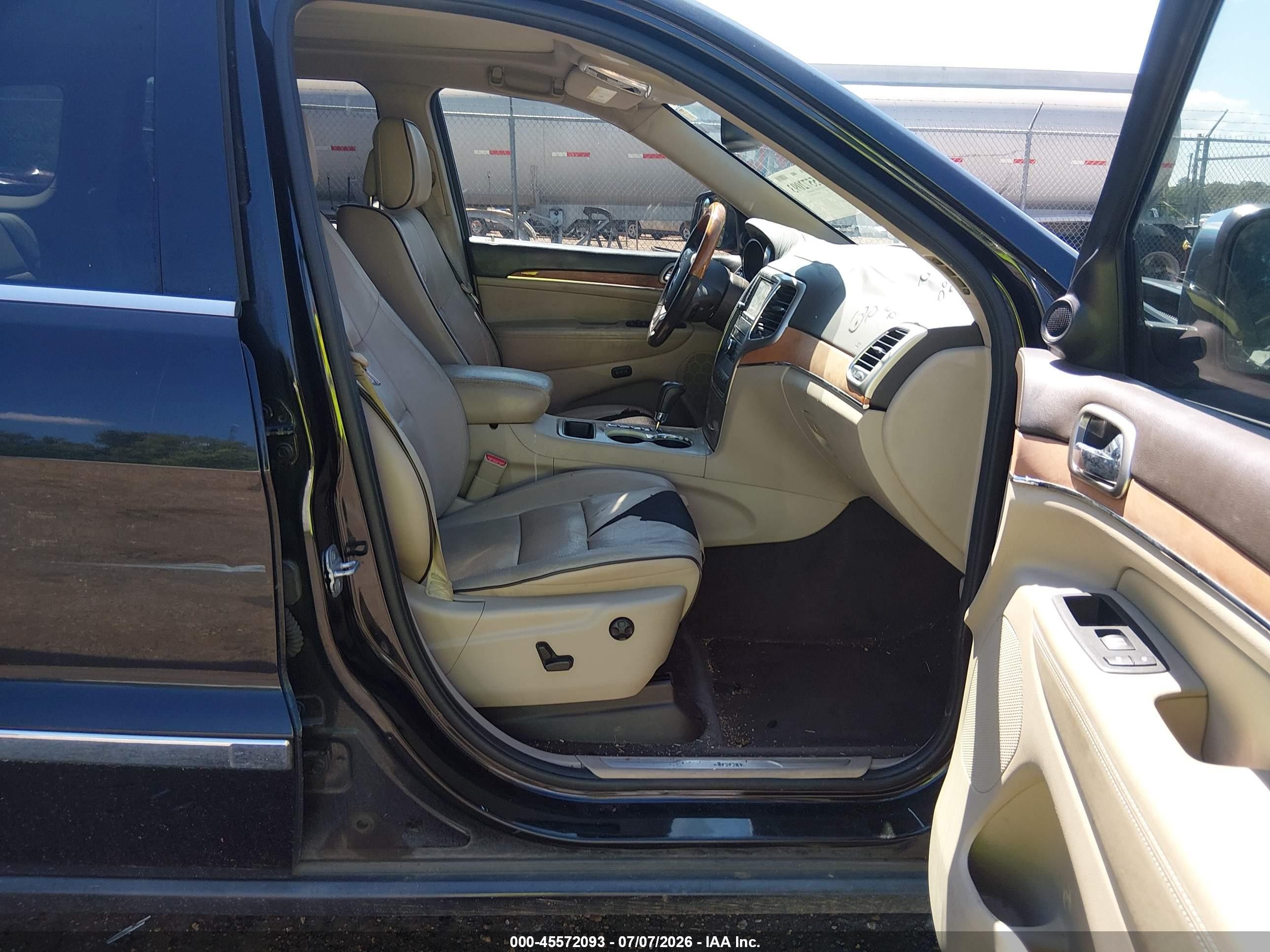 2012 Jeep Grand Cherokee Overland Black vin: 1C4RJECG6CC299426