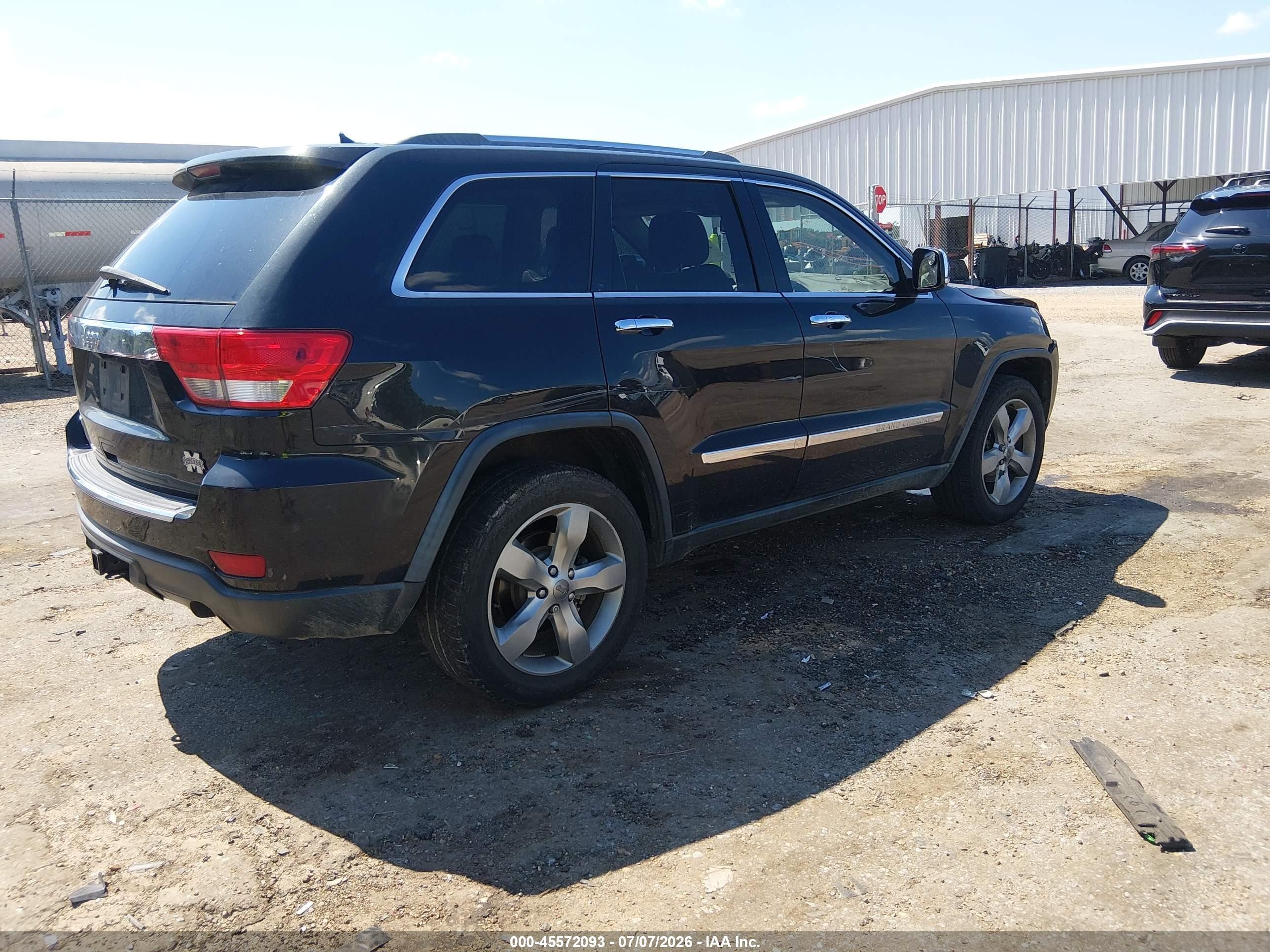 2012 Jeep Grand Cherokee Overland Black vin: 1C4RJECG6CC299426