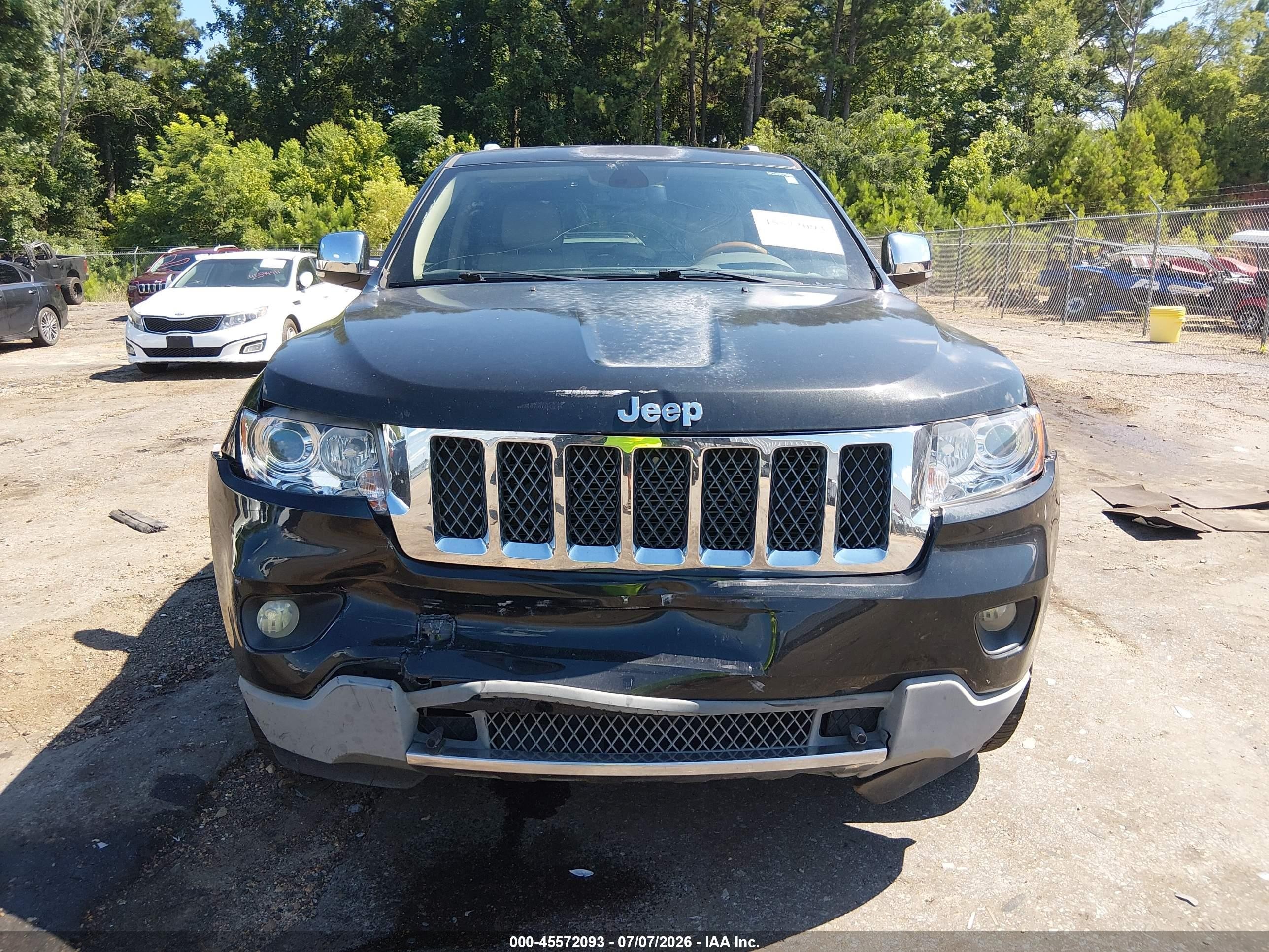2012 Jeep Grand Cherokee Overland Black vin: 1C4RJECG6CC299426