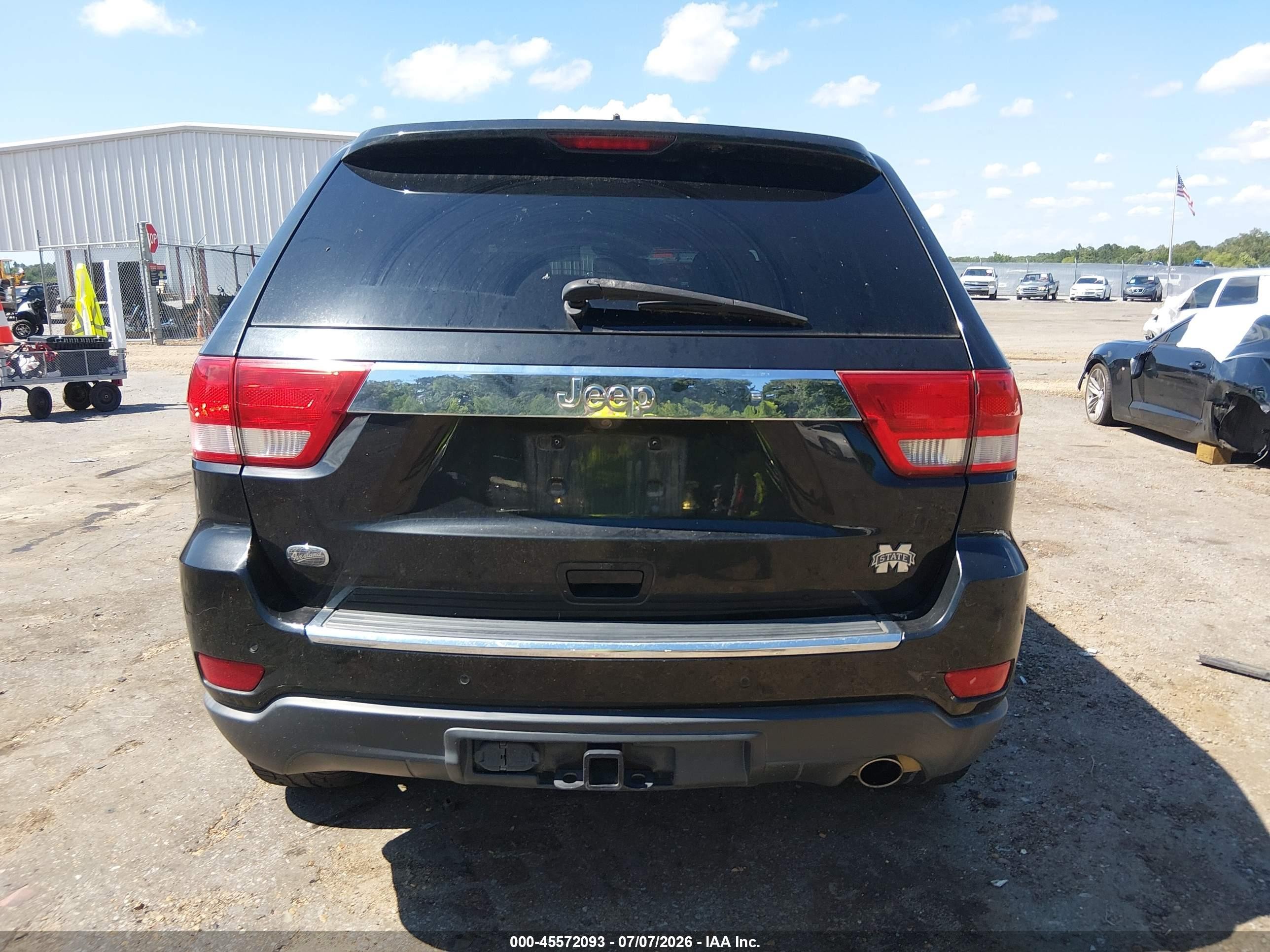 2012 Jeep Grand Cherokee Overland Black vin: 1C4RJECG6CC299426