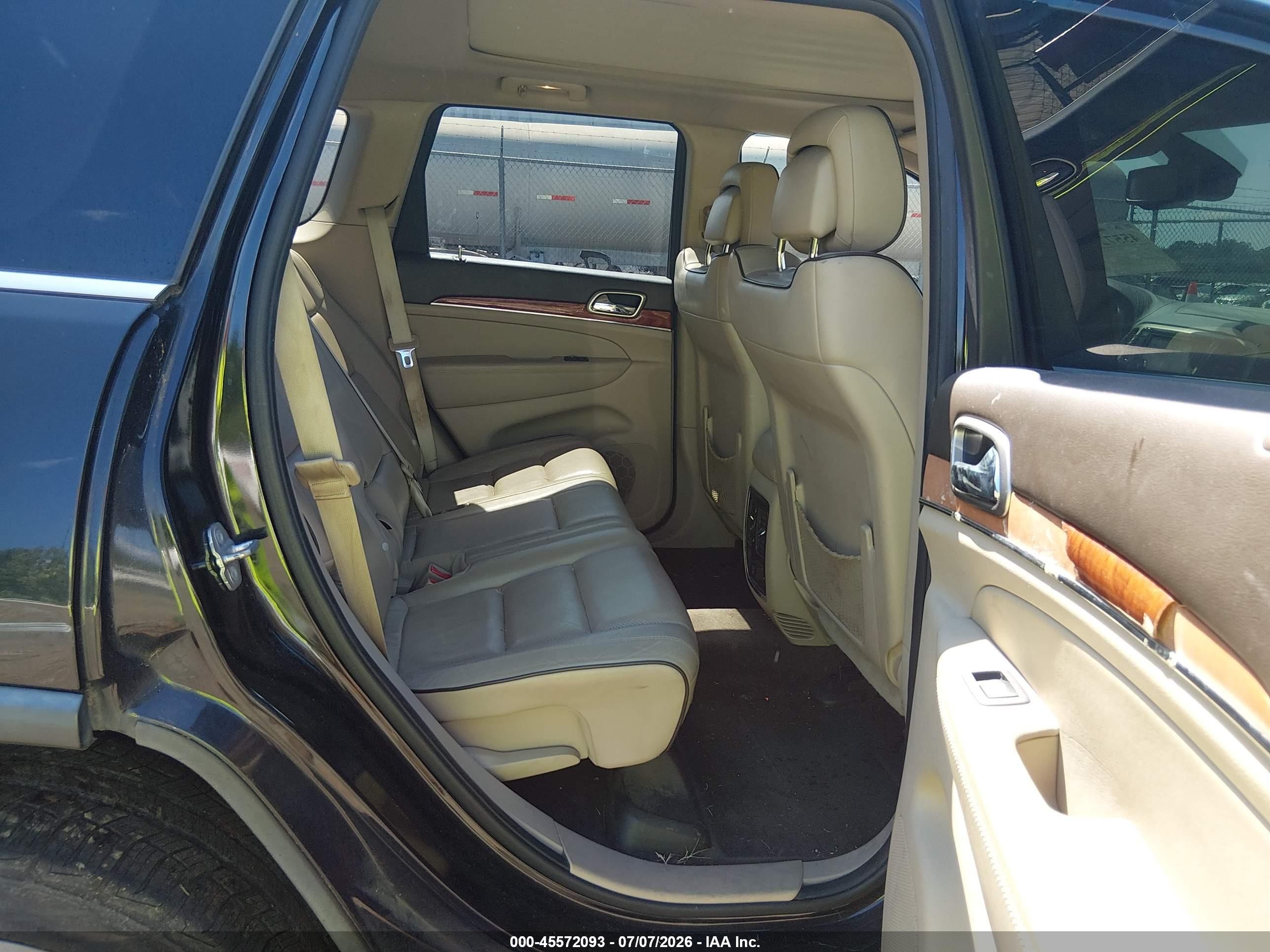 2012 Jeep Grand Cherokee Overland Black vin: 1C4RJECG6CC299426