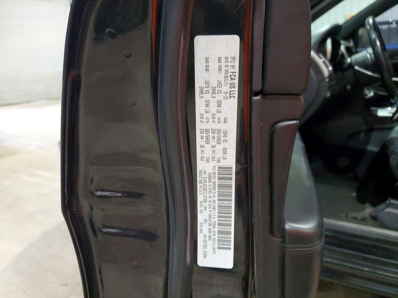 2015 Jeep Grand Cherokee Black vin: 1C4RJECG6FC137395