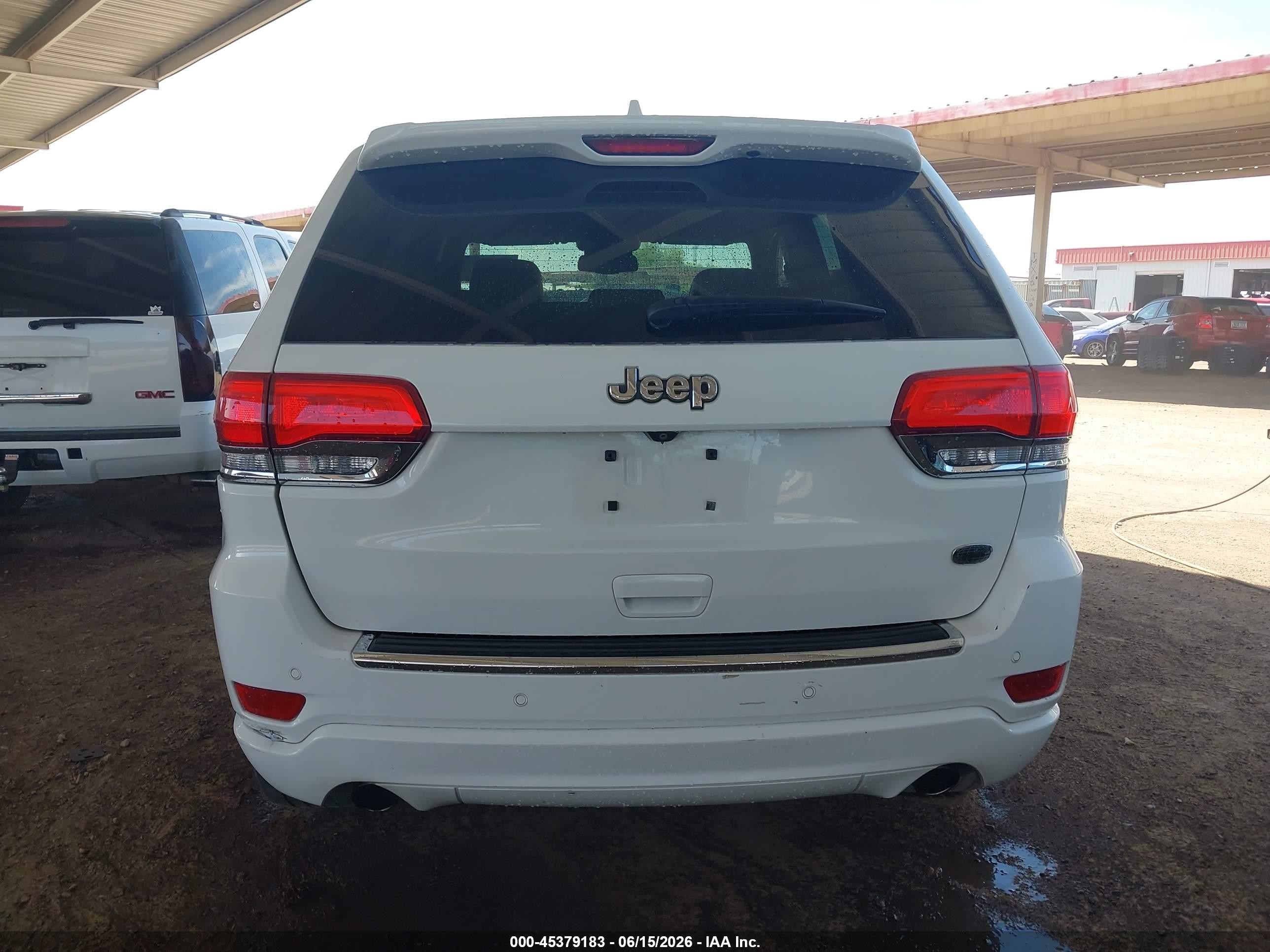 2015 Jeep Grand Cherokee Overland White vin: 1C4RJECG6FC615704