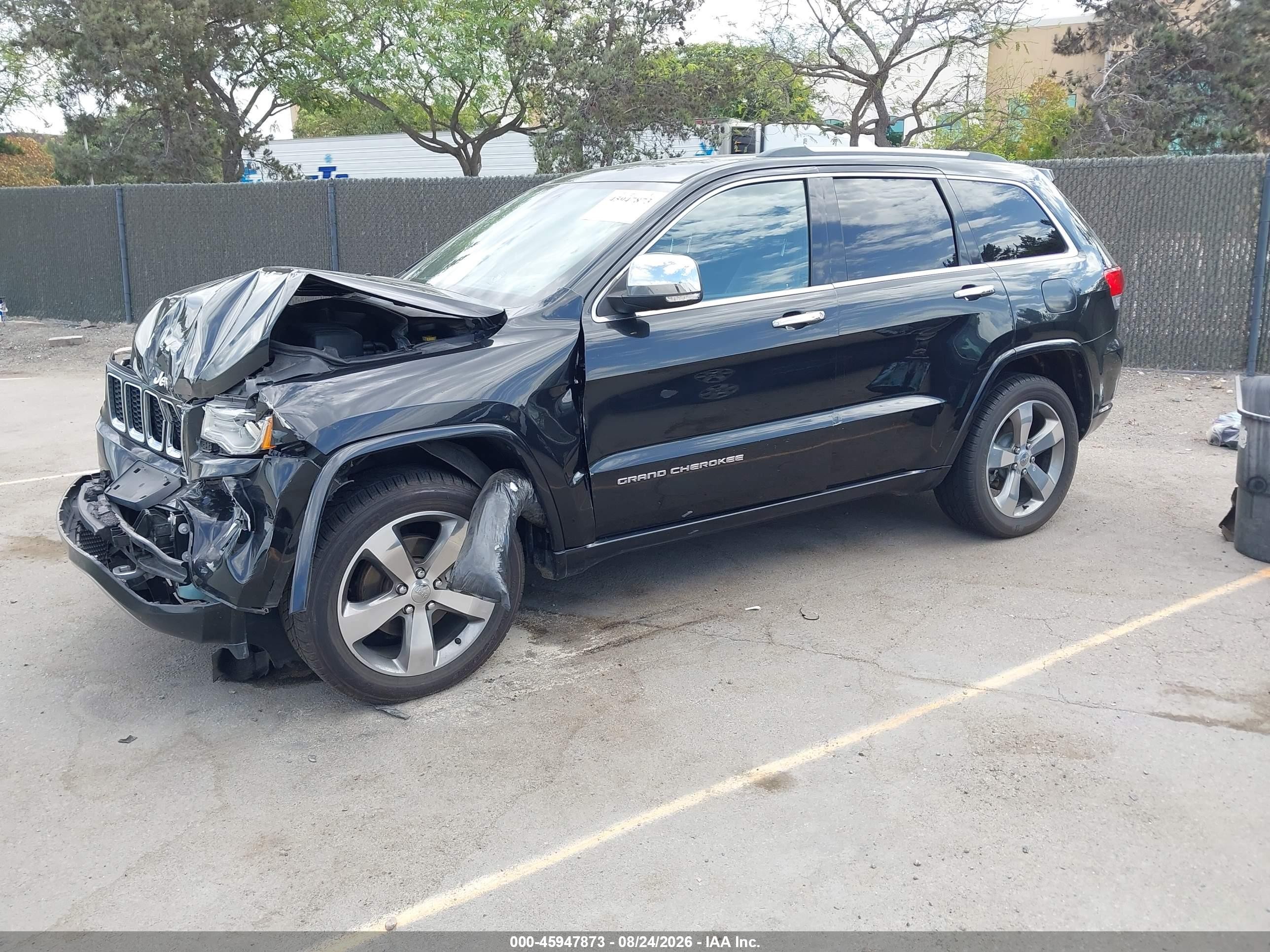 2015 Jeep Grand Cherokee Overland Black vin: 1C4RJECG6FC906400