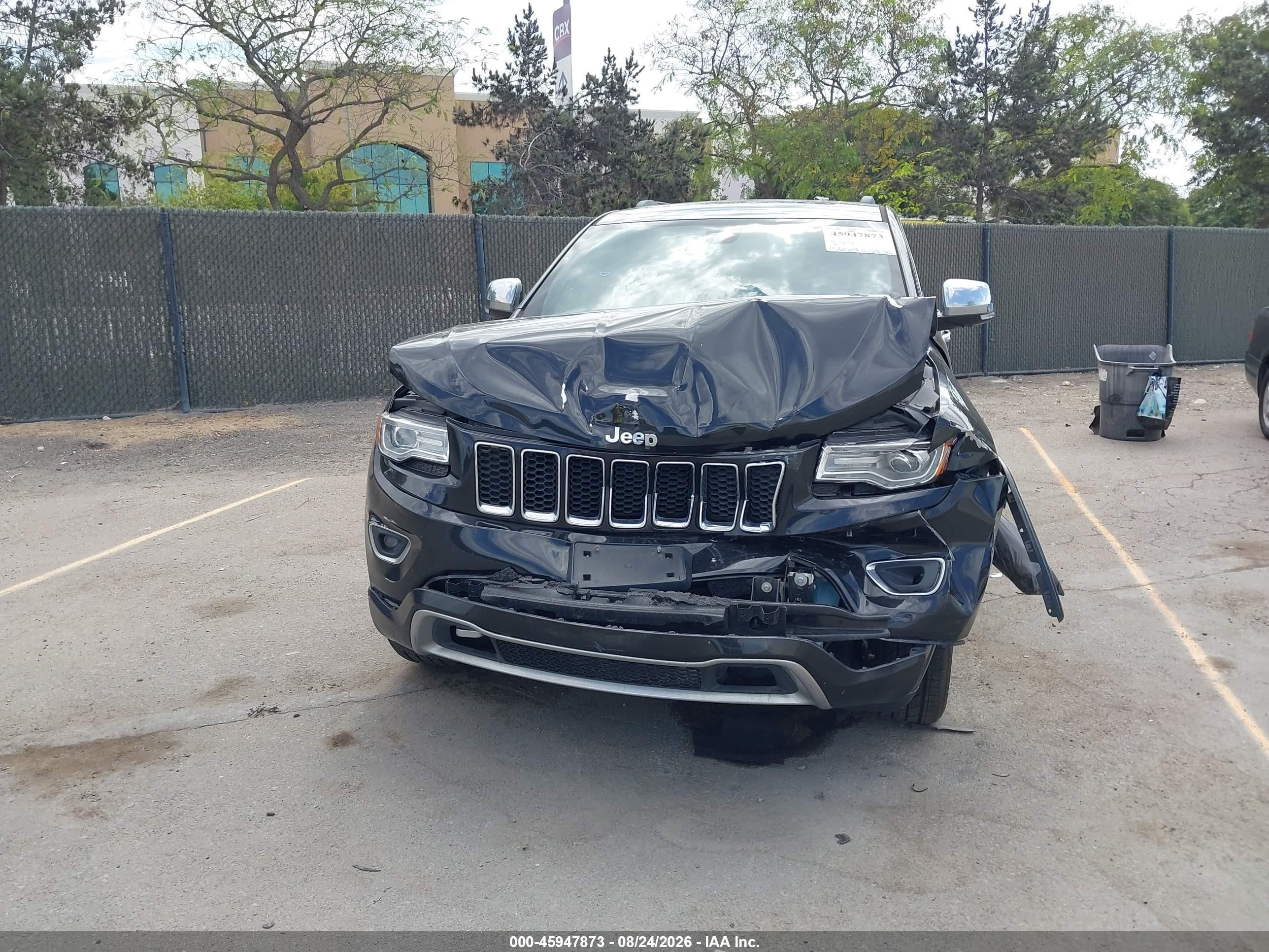 2015 Jeep Grand Cherokee Overland Black vin: 1C4RJECG6FC906400