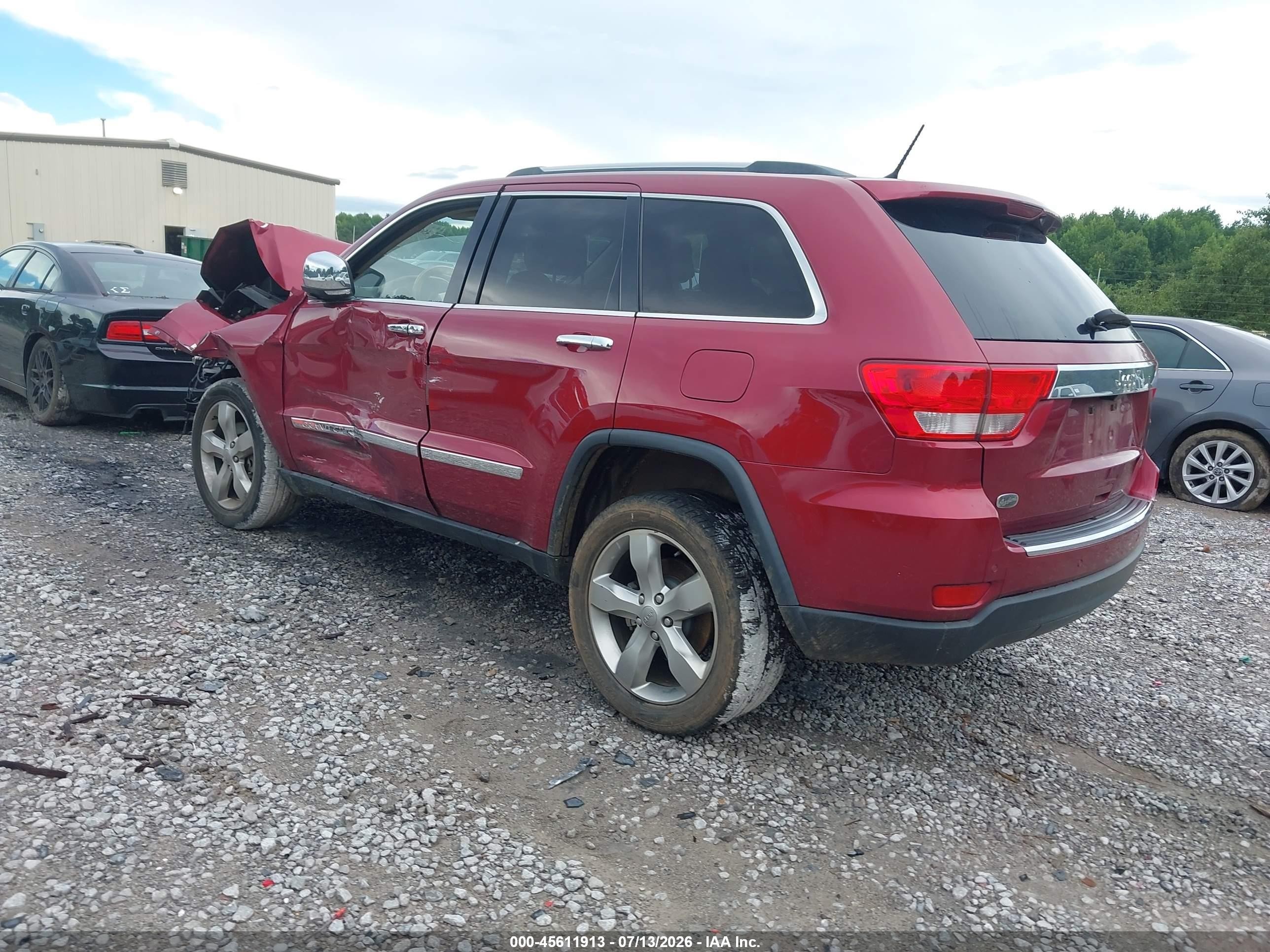 2012 Jeep Grand Cherokee Overland Red vin: 1C4RJECG7CC276396