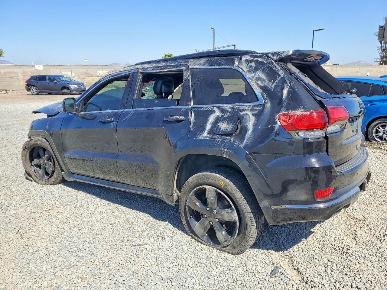 2015 Jeep Grand Cherokee Overland Black vin: 1C4RJECG7FC192633