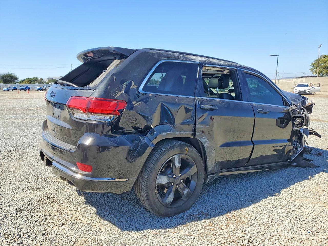 2015 Jeep Grand Cherokee Overland Black vin: 1C4RJECG7FC192633