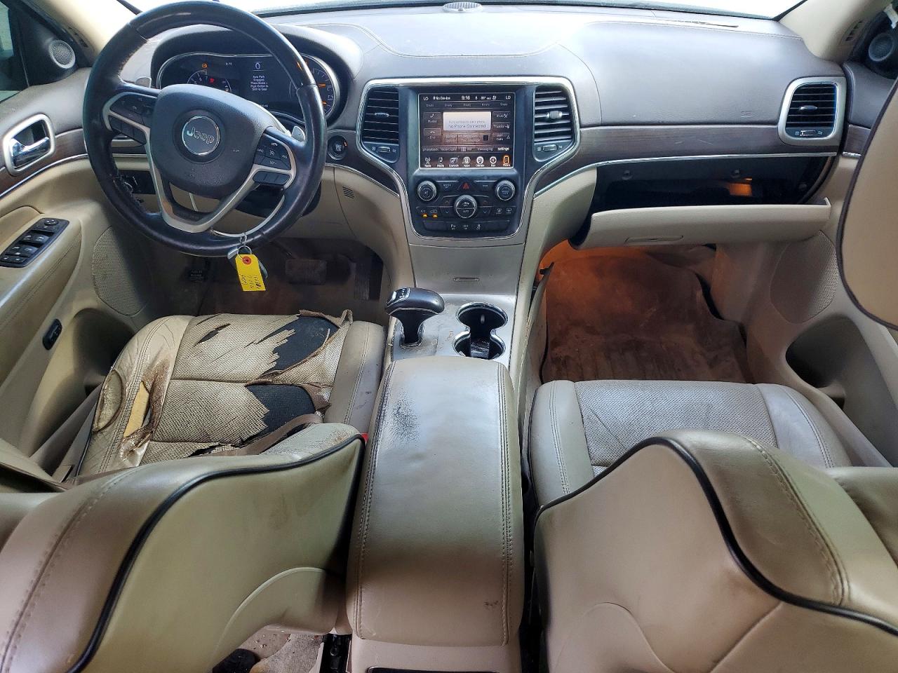 2015 Jeep Grand Cherokee Overland White vin: 1C4RJECG7FC686295