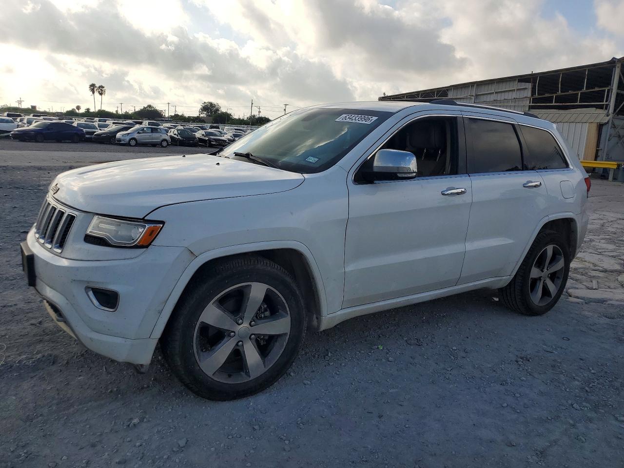 2015 Jeep Grand Cherokee Overland White vin: 1C4RJECG7FC686295