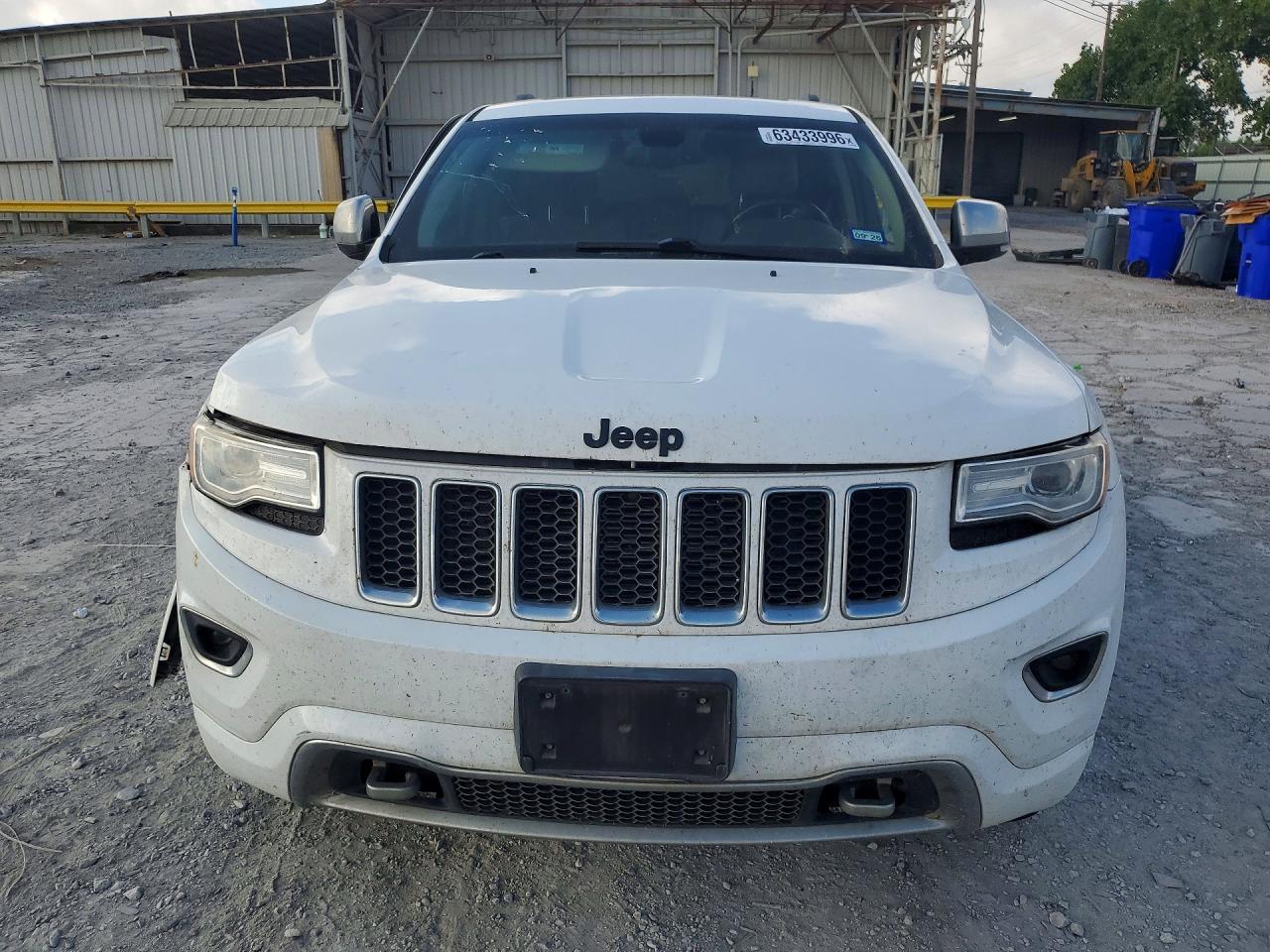2015 Jeep Grand Cherokee Overland White vin: 1C4RJECG7FC686295
