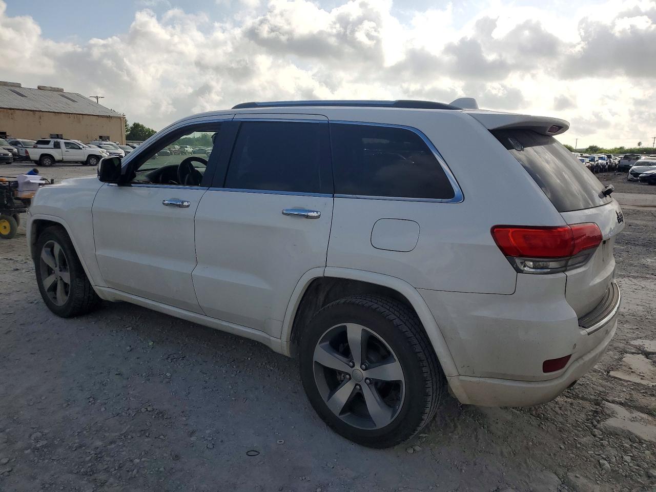 2015 Jeep Grand Cherokee Overland White vin: 1C4RJECG7FC686295